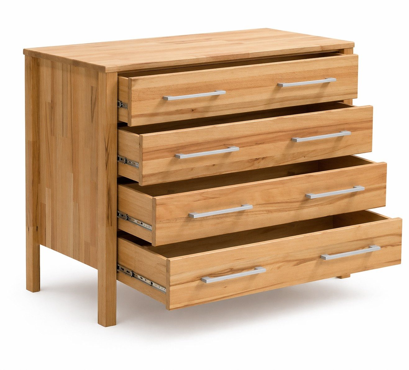 bv-vertrieb Schubkastenkommode Schubkastenkommode 100 x 76 x 45 Anrichte Kernbuche geölt #2158