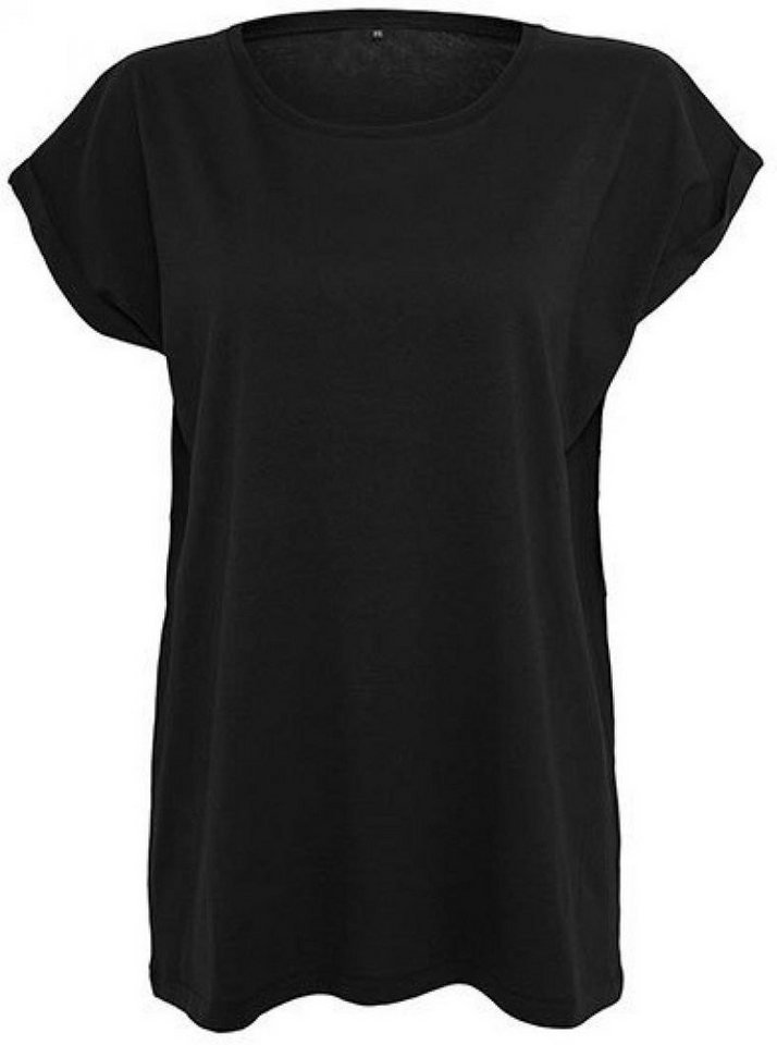 Build Damen Brand Ladies Extended T-Shirt Rundhalsshirt Shoulder Your