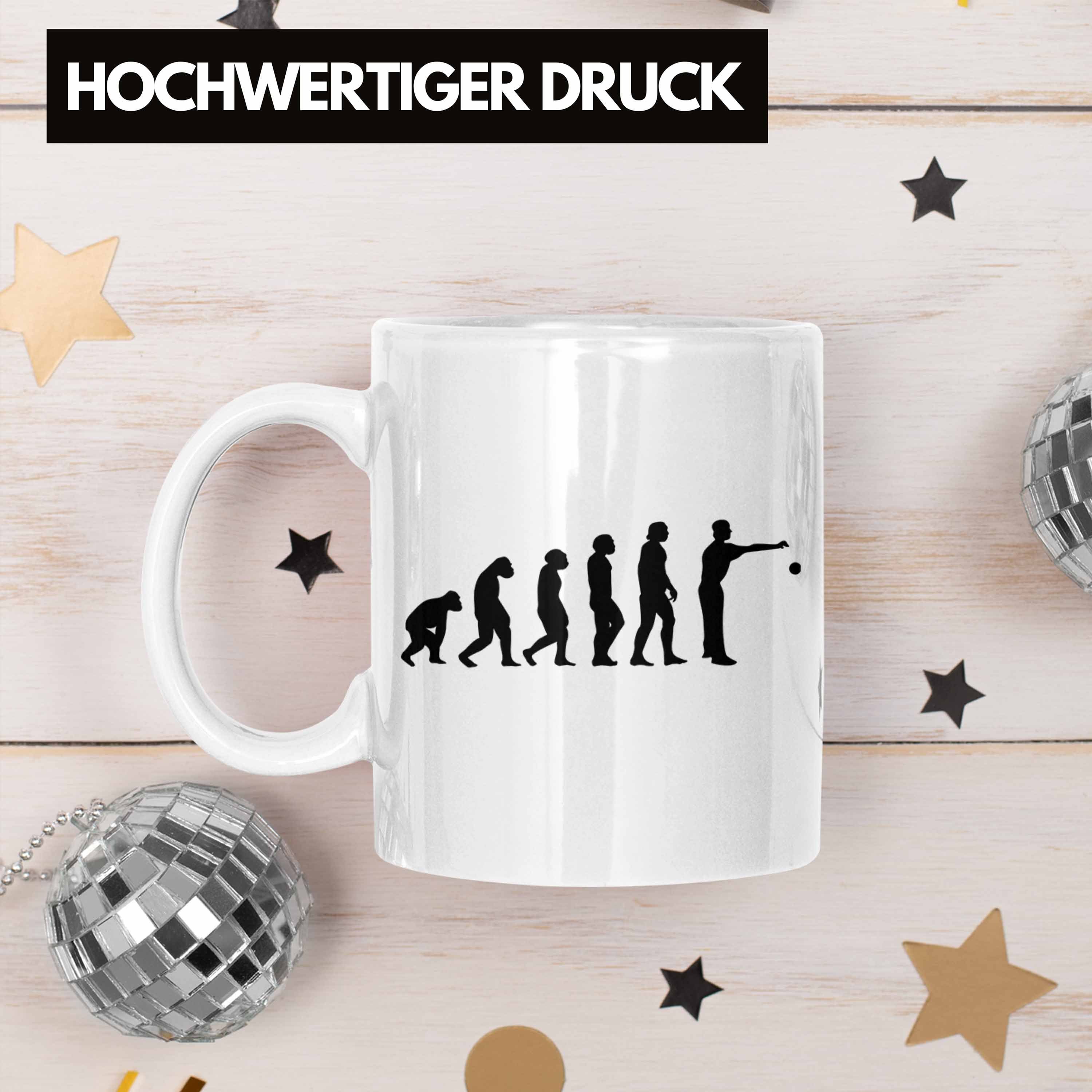 Weiss Geschenk Evolution Tasse Tasse Boule-Spieler Boule Boule Geschenkidee Spruch Trendation