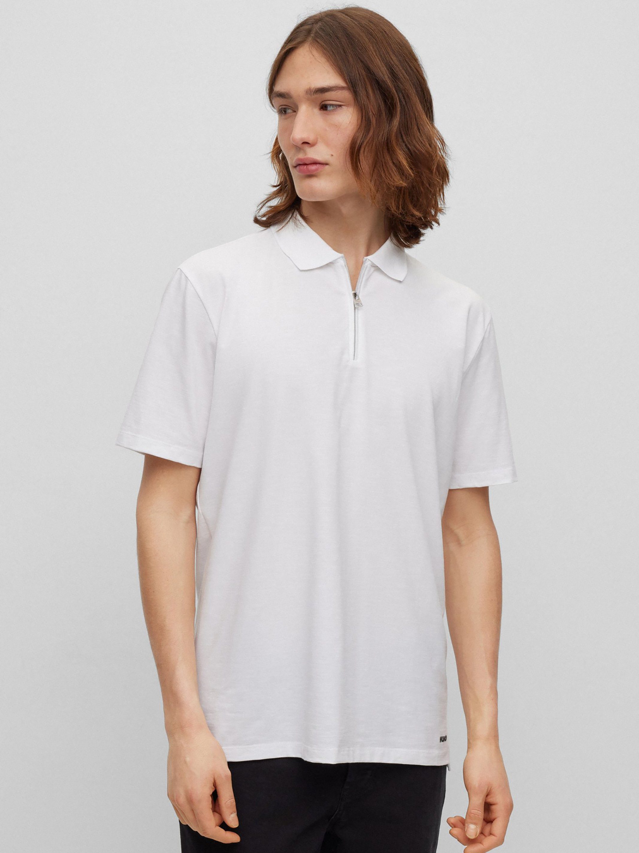 HUGO Poloshirt (1-tlg) Dekok Weiß (100)