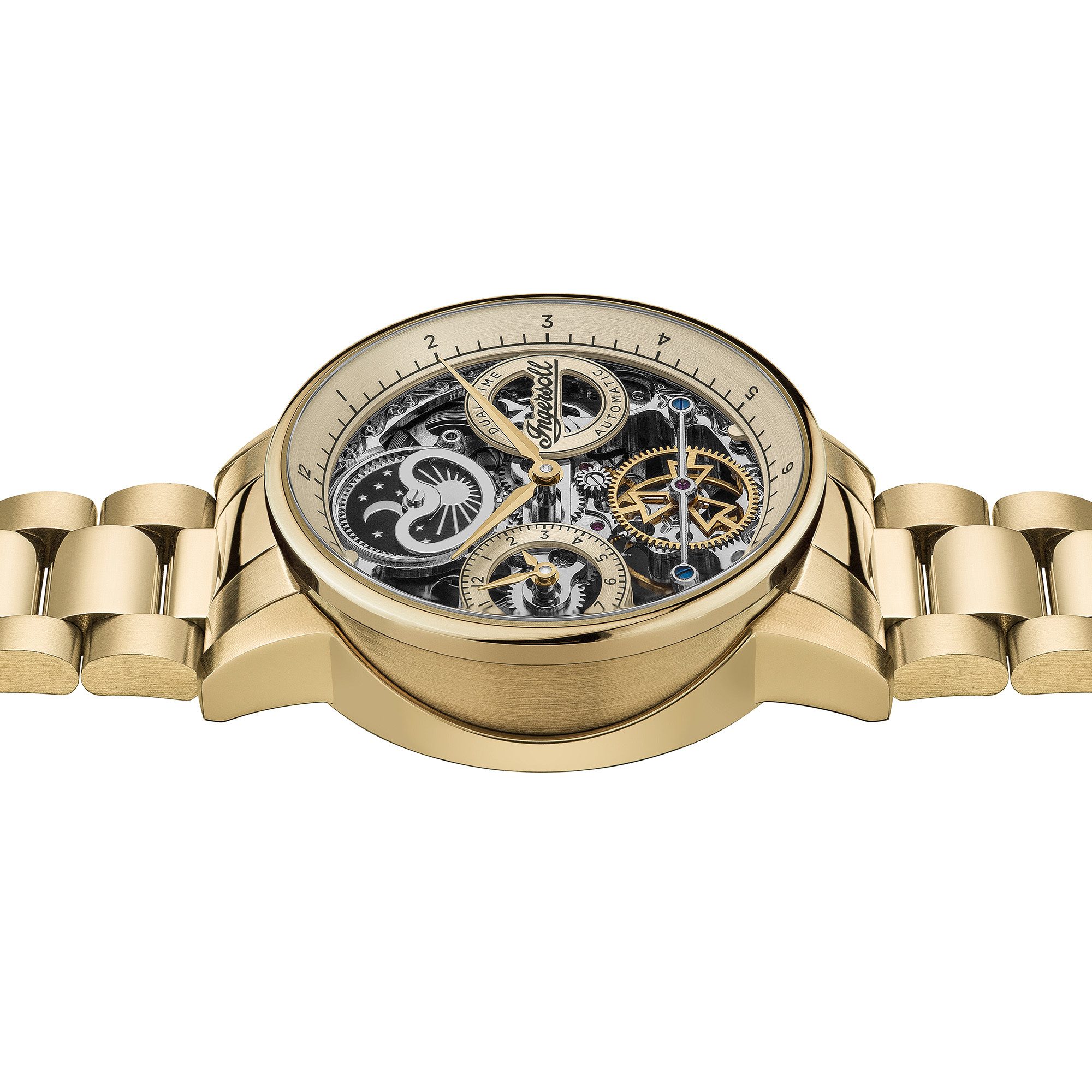 Ingersoll Automatikuhr The Jazz I07711, Armbanduhr, Herrenuhr, Mechanische Uhr, Edelstahlarmband, analog