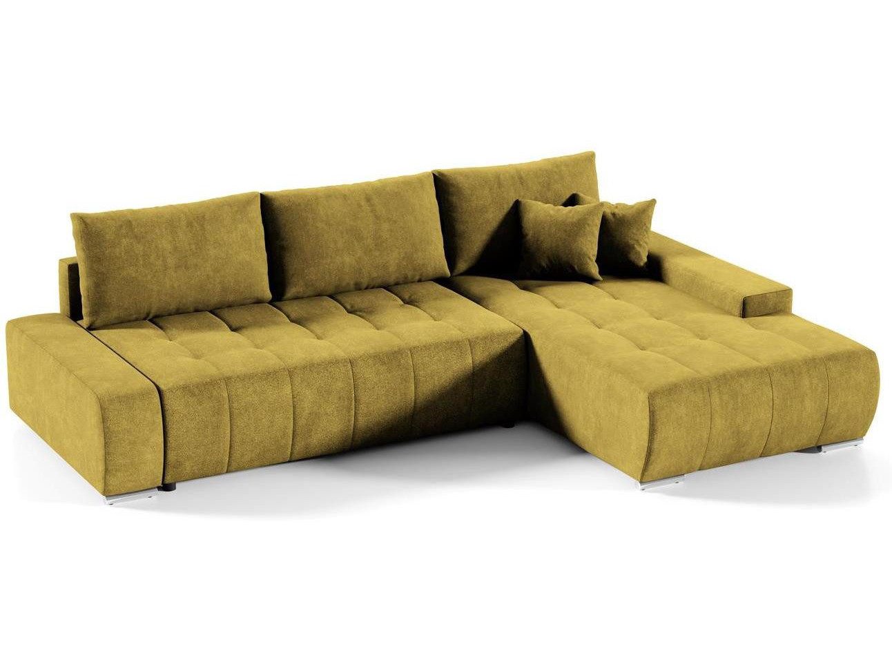 Beautysofa Ecksofa Draco L mit Schlaffunktion, in pflegeleichten Stoffen, Bettkasten