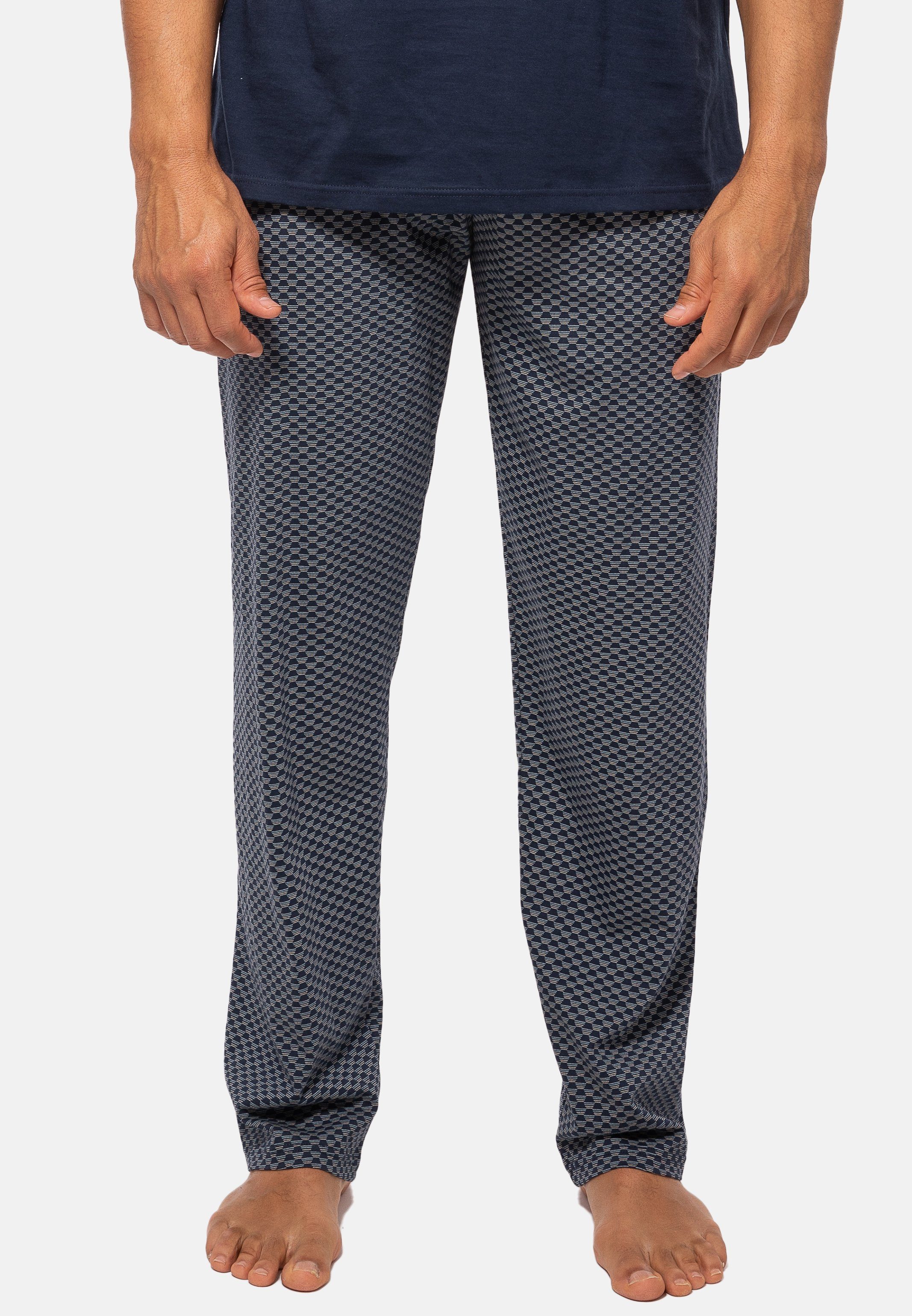 Organic Schlafhose Mix Schlafanzug Loungehose (1-tlg) Baumwolle Lange Ammann - - & Cotton Hose Match -