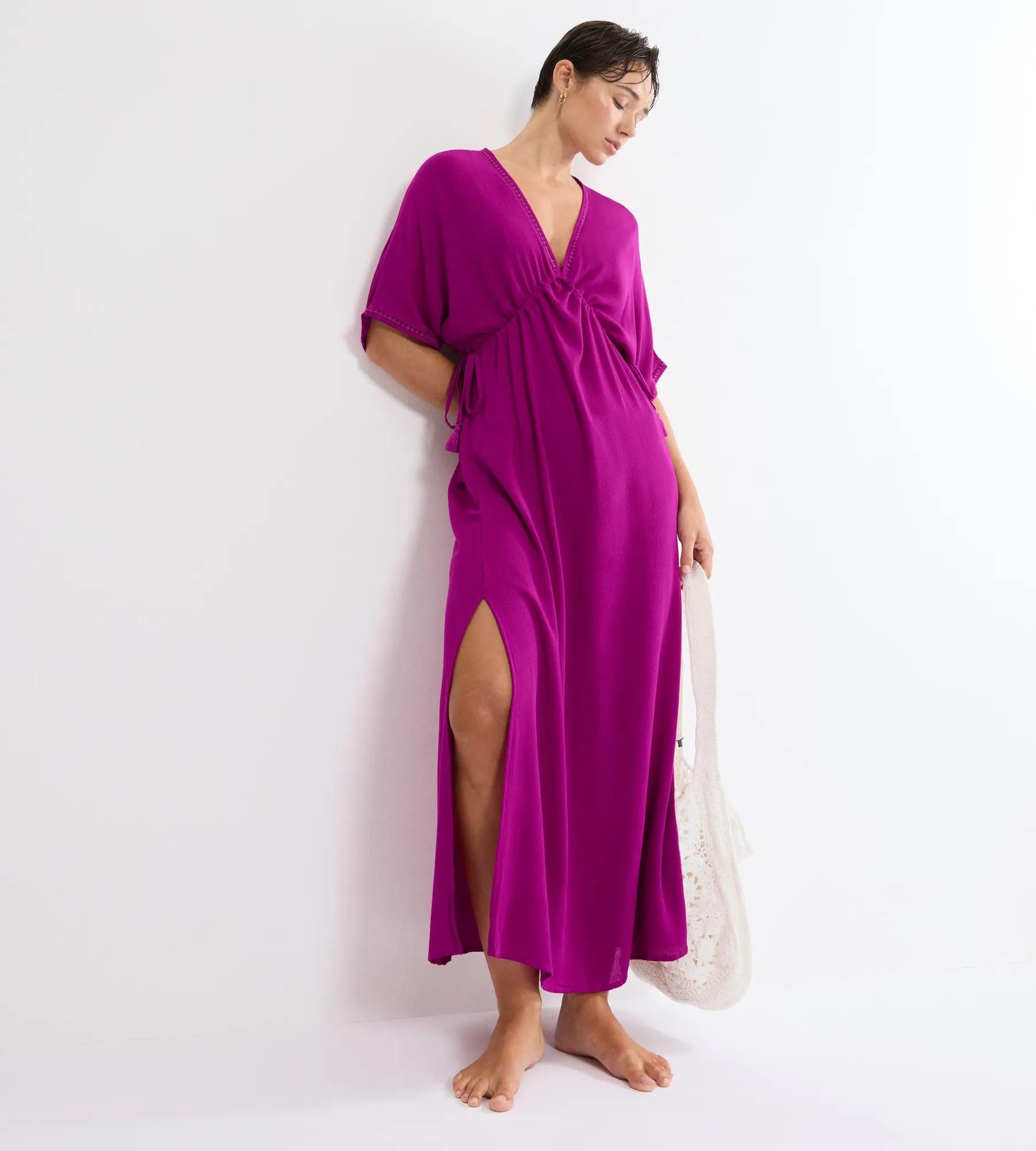 Triumph Strandkleid mit tiefem V-Ausschnitt und halb langem Arm