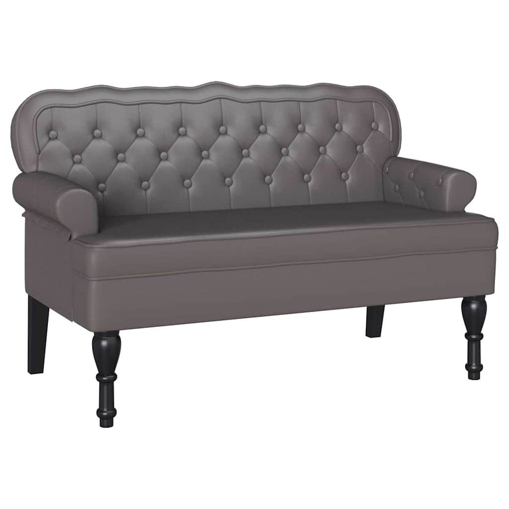 vidaXL Sitzbank Chesterfield Bank Grau 119,5 x 64,5 x 75 cm Kunstleder (1-St)