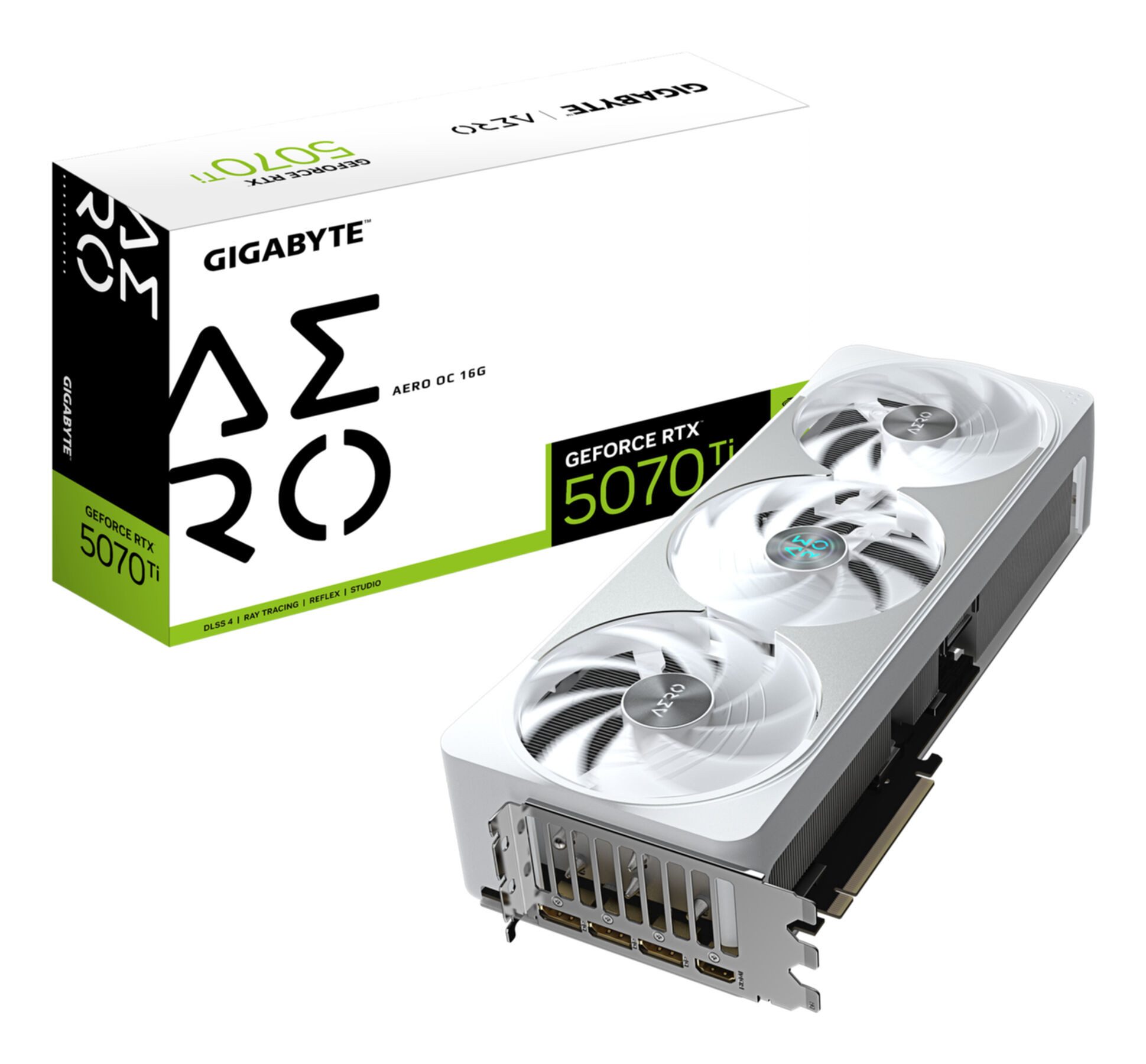 Gigabyte GeForce RTX 5070 Ti AERO OC 16G Grafikkarte - 16GB GDDR7, 256 Bit, PCI Grafikkarte