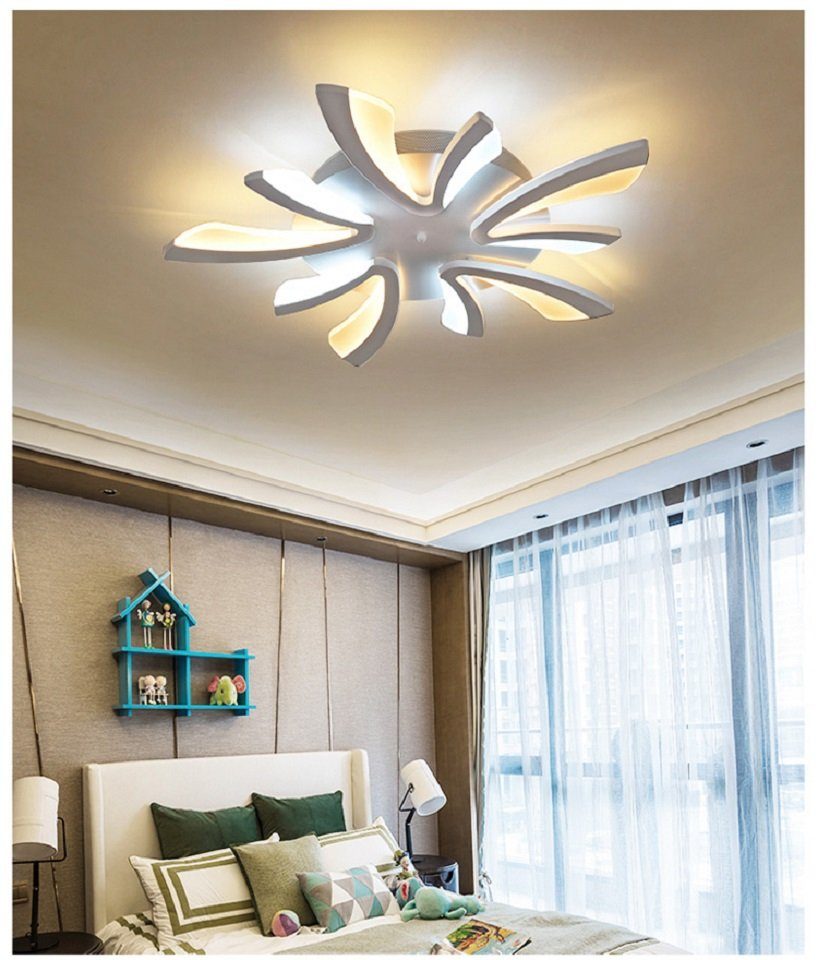 Daskoo Deckenleuchten LED Deckenlampe Mit LED integriert, Fernbedienung Neutralweiß, Warmweiß, Schlafzimmer, Kaltweiß, stufenlos Deckenleuchte fest Wohnzimmer 35W dimmbar LED