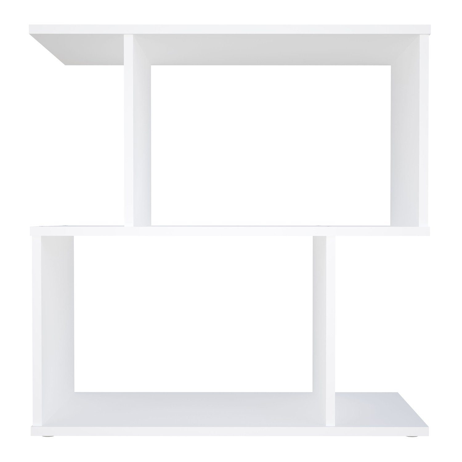 2 S-Form Home Smart weiß in Standregal 2 x | Fach x 71,8 Polini Bücherregal Polini Raumteilerregal Weiß 69,8
