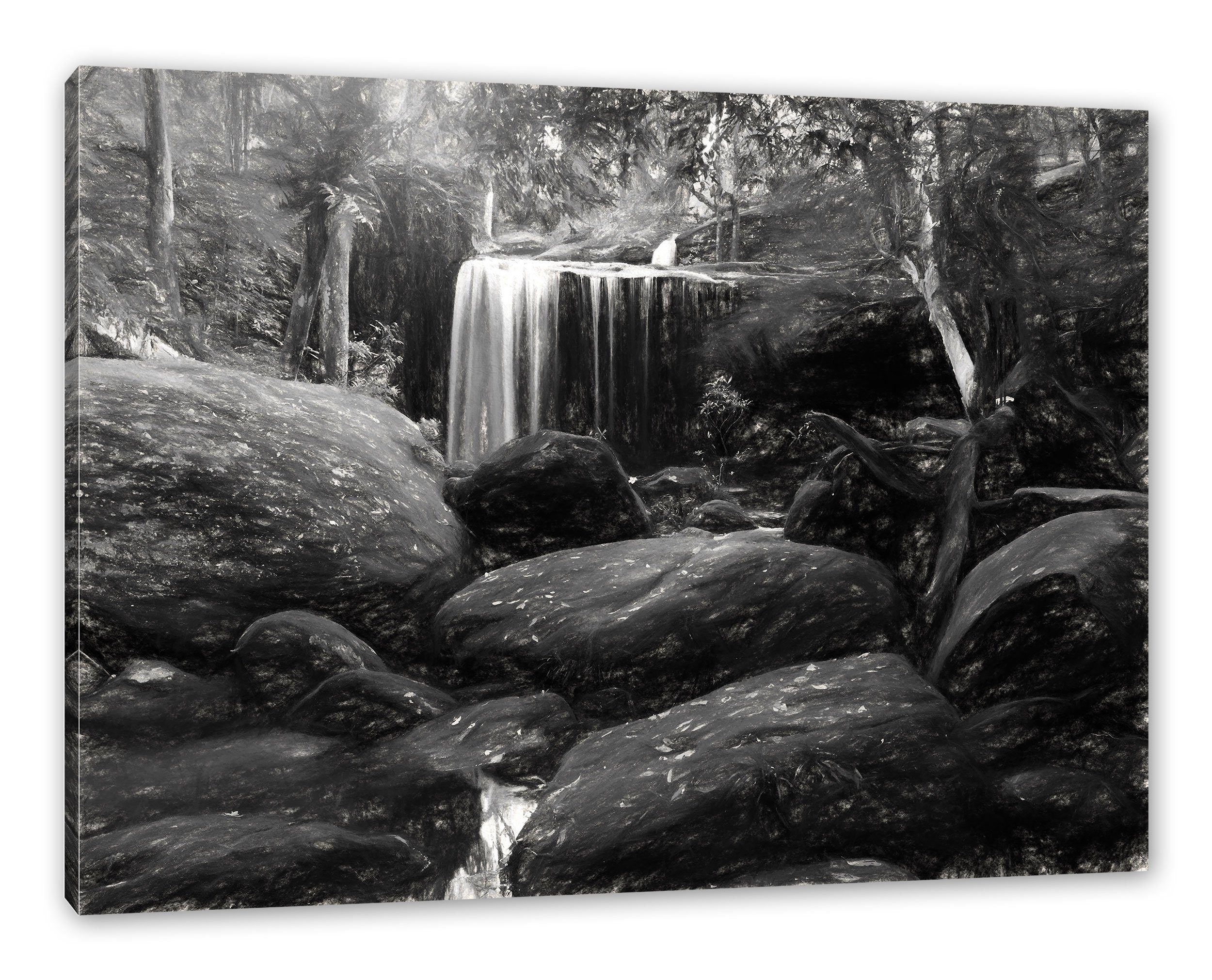 Pixxprint Leinwandbild Regenwald in Thailand, Regenwald in Thailand (1 St), Leinwandbild fertig bespannt, inkl. Zackenaufhänger