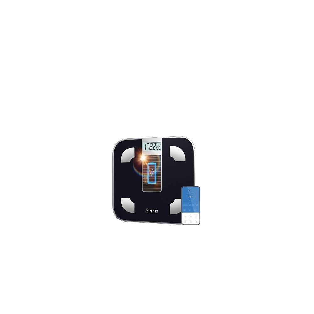 RENPHO Personenwaage R-A012 Elis Solar Personenwaage Schwarz