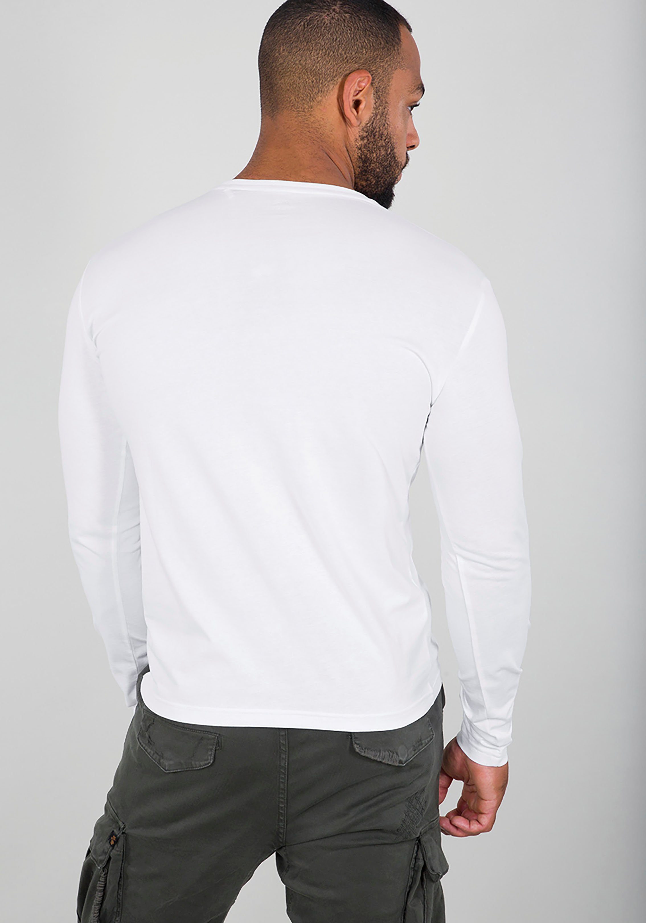 Alpha Small Basic white Logo LS Langarmshirt Industries