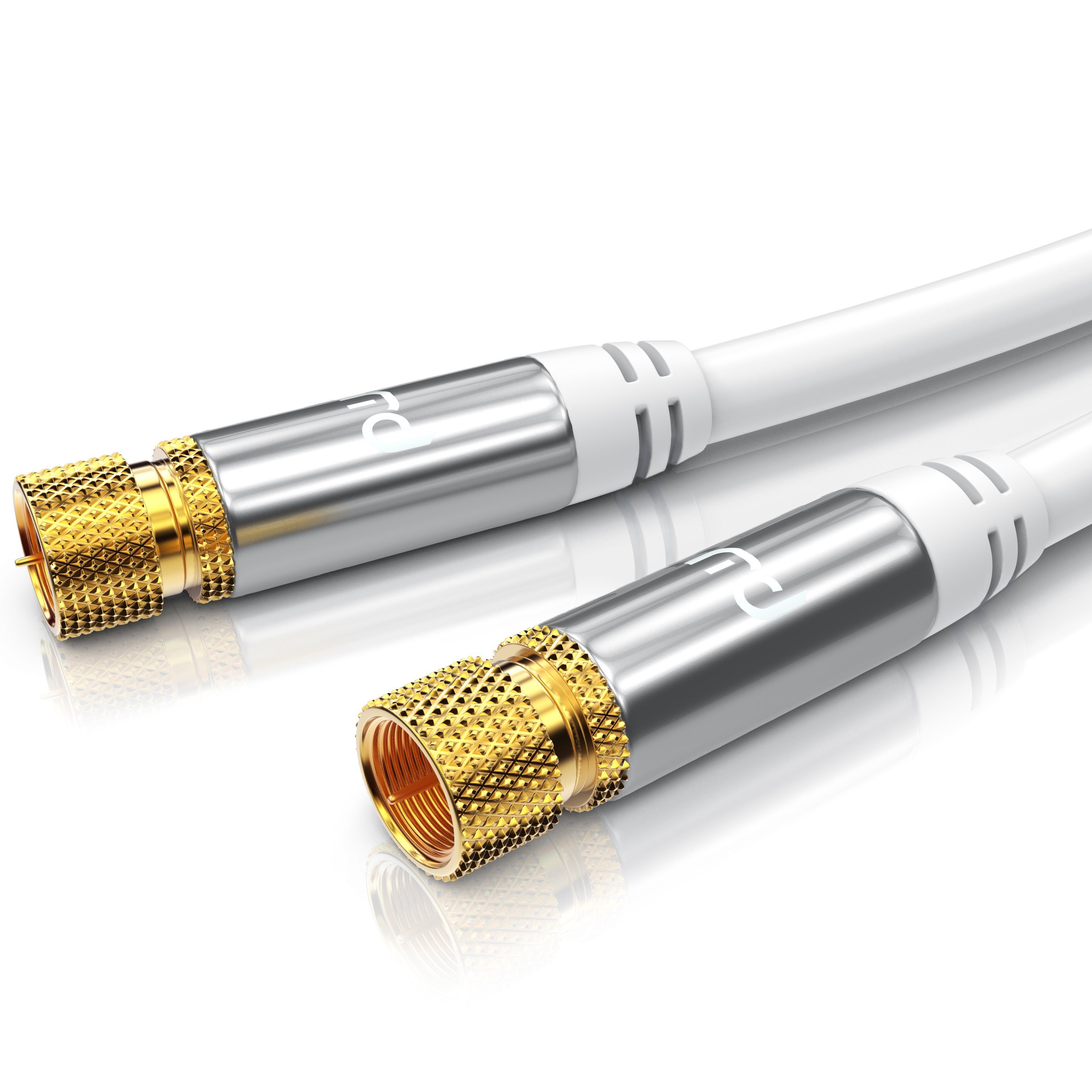 Primewire SAT-Kabel, Koax, F-Verbinder (100 cm), Premium HDTV SAT Koaxialkabel, 4fach Schirmung, 135dB, 75 Ohm - 1m