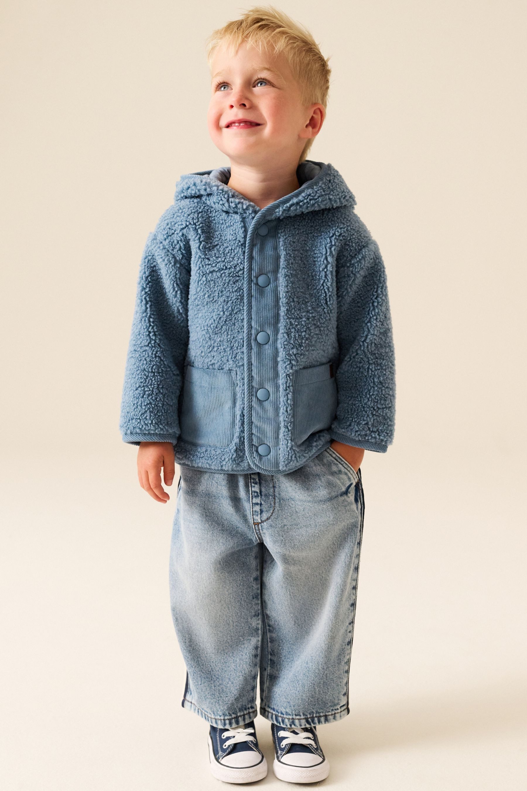 Next Kapuzenfleecejacke Fleecejacke mit Kapuze (1-St) – Bild 3 von 5