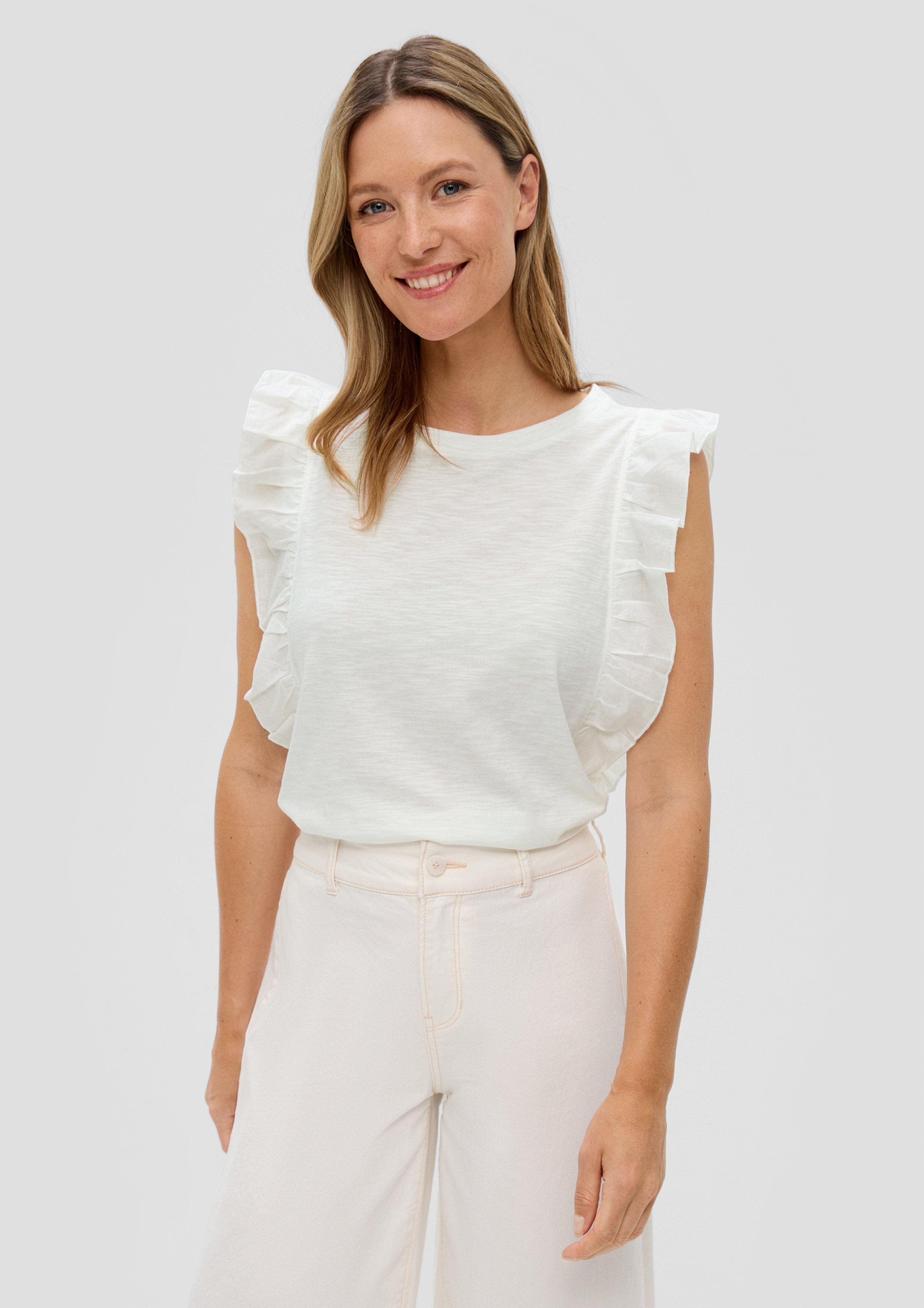 s.Oliver Shirttop Top mit Raffung Rüschen günstig online kaufen
