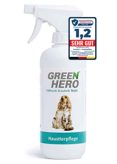 GreenHero Fellpflege Haustierpflege Spray gegen Juckreiz - 100% natürliche Wirkstoffe, 500 ml
