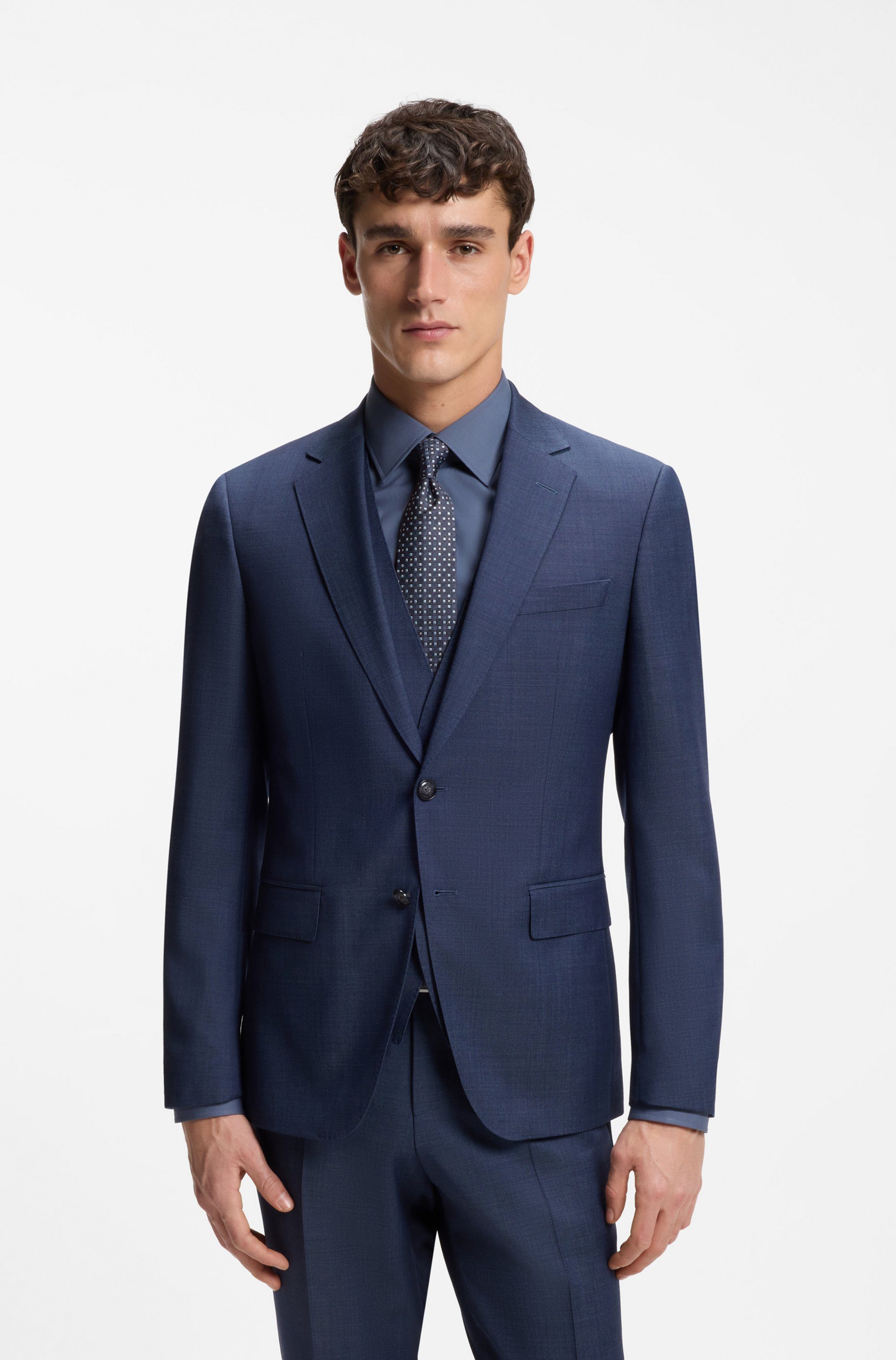 BOSS Krawatte H-Tie 7,5 cm mit Jacquard-Struktur