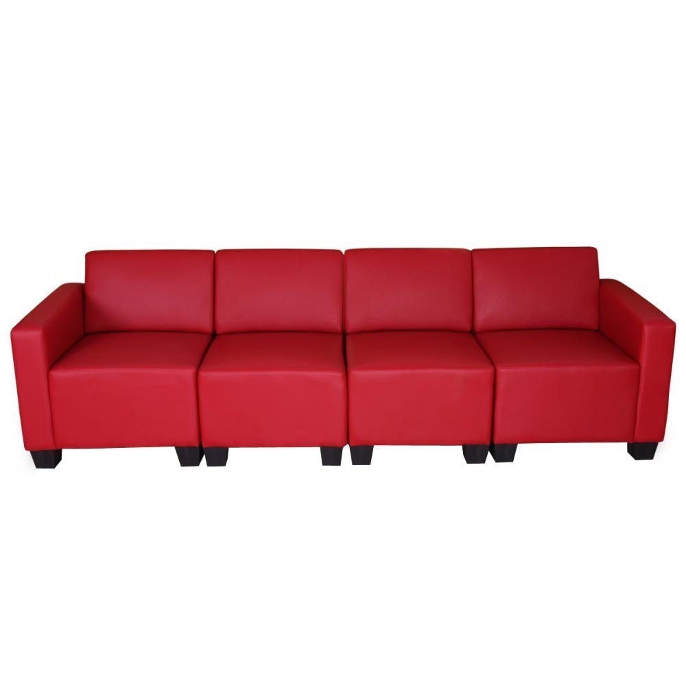 rot Erweiterbar weiteren | der bequeme Polsterung, Moncalieri-4S, Elementen mit MCW Lyon-Serie Set, 4-Sitzer rot