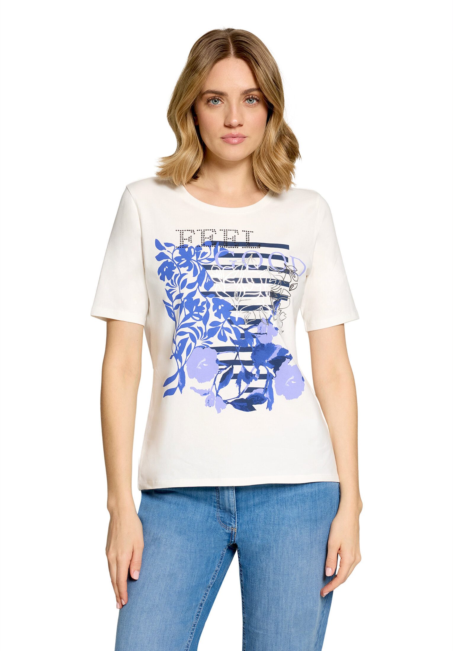 Betty Barclay Kurzarmshirt Damen mit Placement (1-tlg)