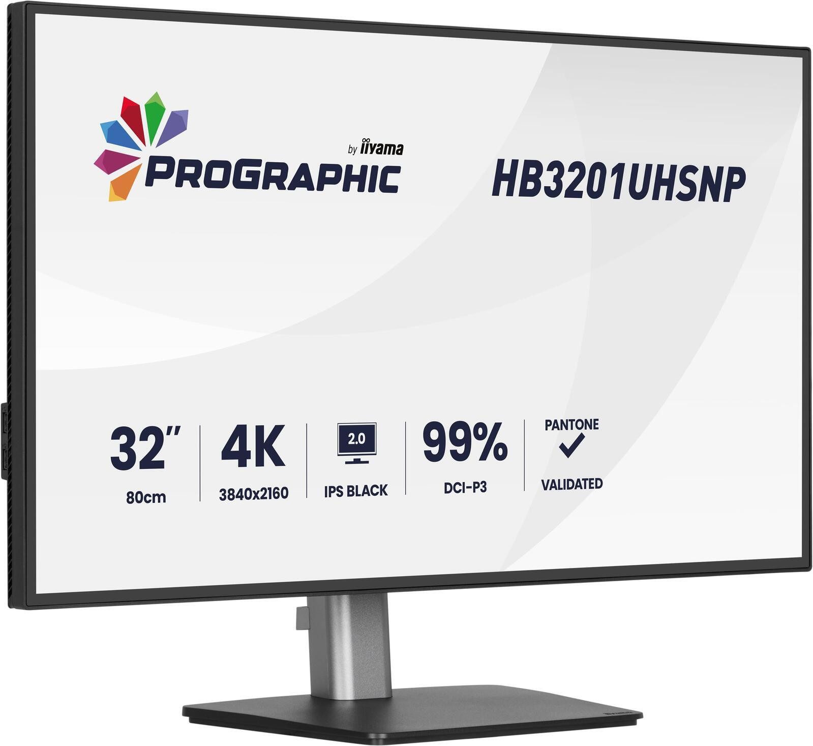 Iiyama HB3201UHSNP-B1 TFT-Monitor (3840 x 2160, 4 ms Reaktionszeit, 60 Hz, IPS Panel)