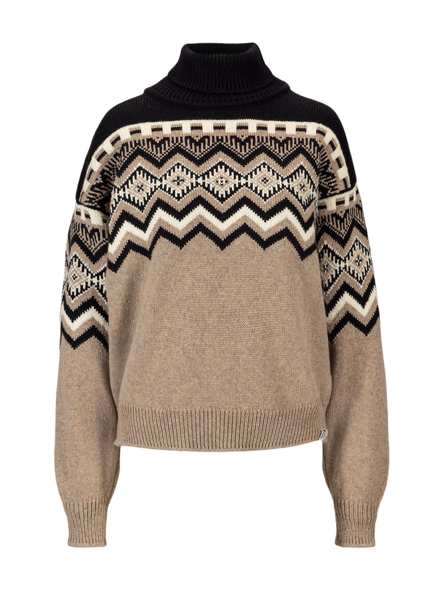 Damen Dale Norway Offwhite Black Of Norway Randaberg W Brown - of Dale - Fleecepullover Sweater Sweater Melange