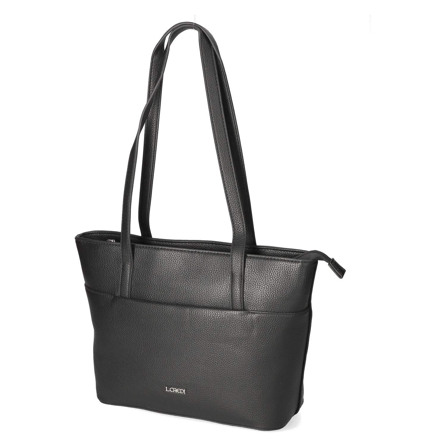 L. CREDI Handtasche L.Credi 1006639/200 Damen Shopper Kunstleder black