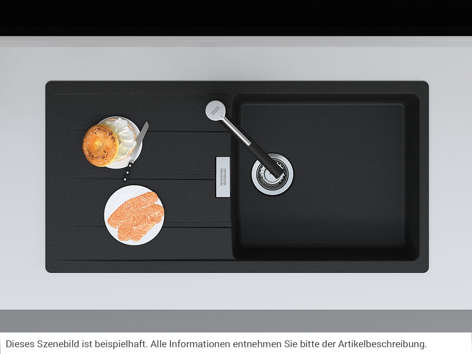 FRANKE Granitspüle, rechteckig, 100/50 cm, (1 St), aus Sanitized®