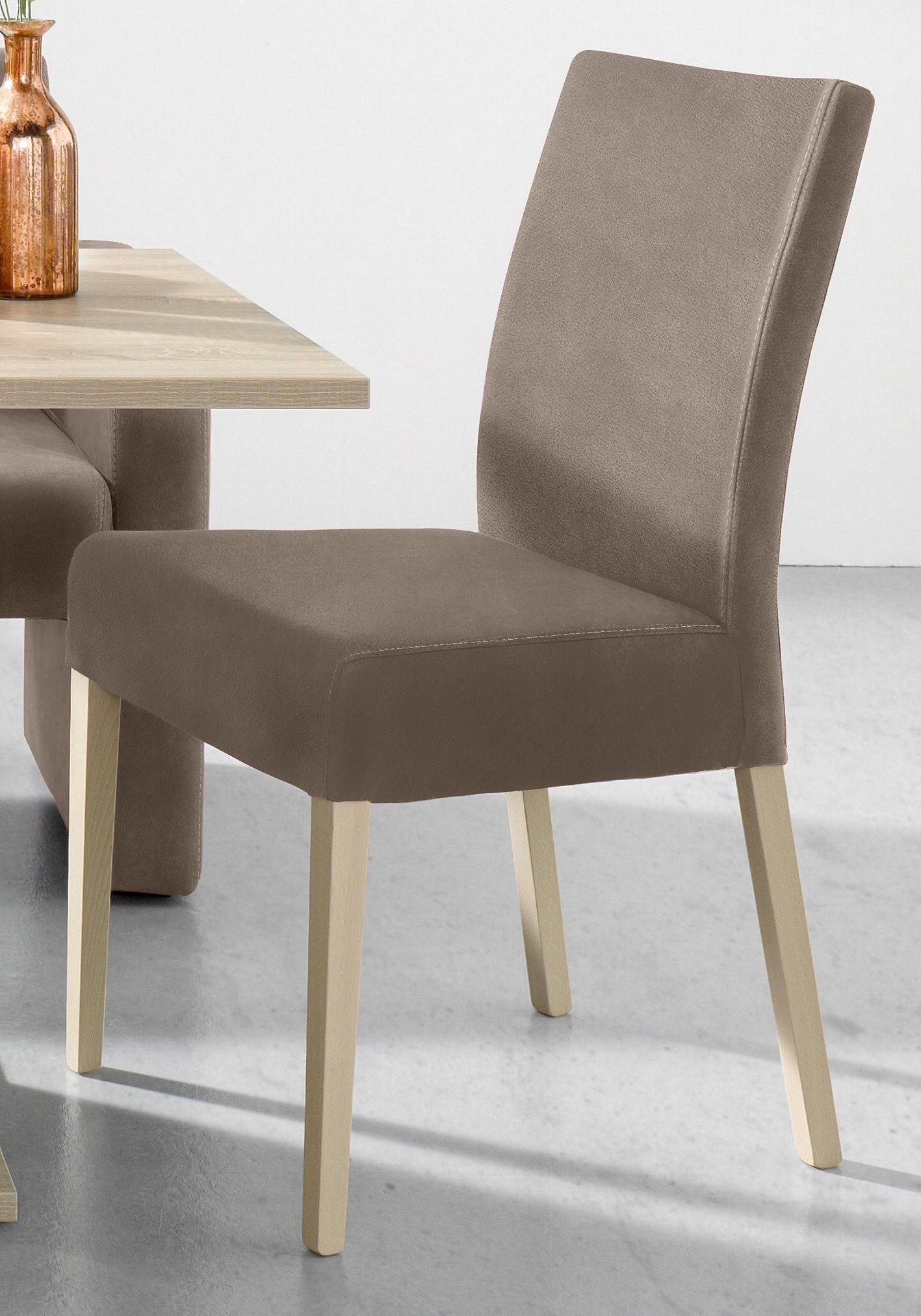 Home affaire 4-Fußstuhl Umag (Set, 2 St), Sitz und Rücken gepolstert günstig online kaufen