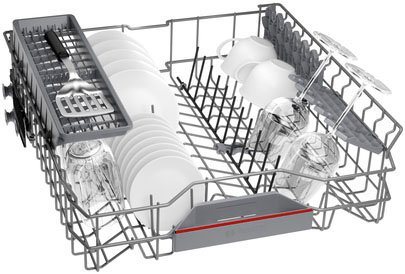 Bosch SMU4HAS48E Serie 4 Smarter Geschirrspüler Unterbau, 60 cm breit, Besteckkorb, Made in Germany, Silence Programm besonders leise, Extra Trocknen auf Knopfdruck