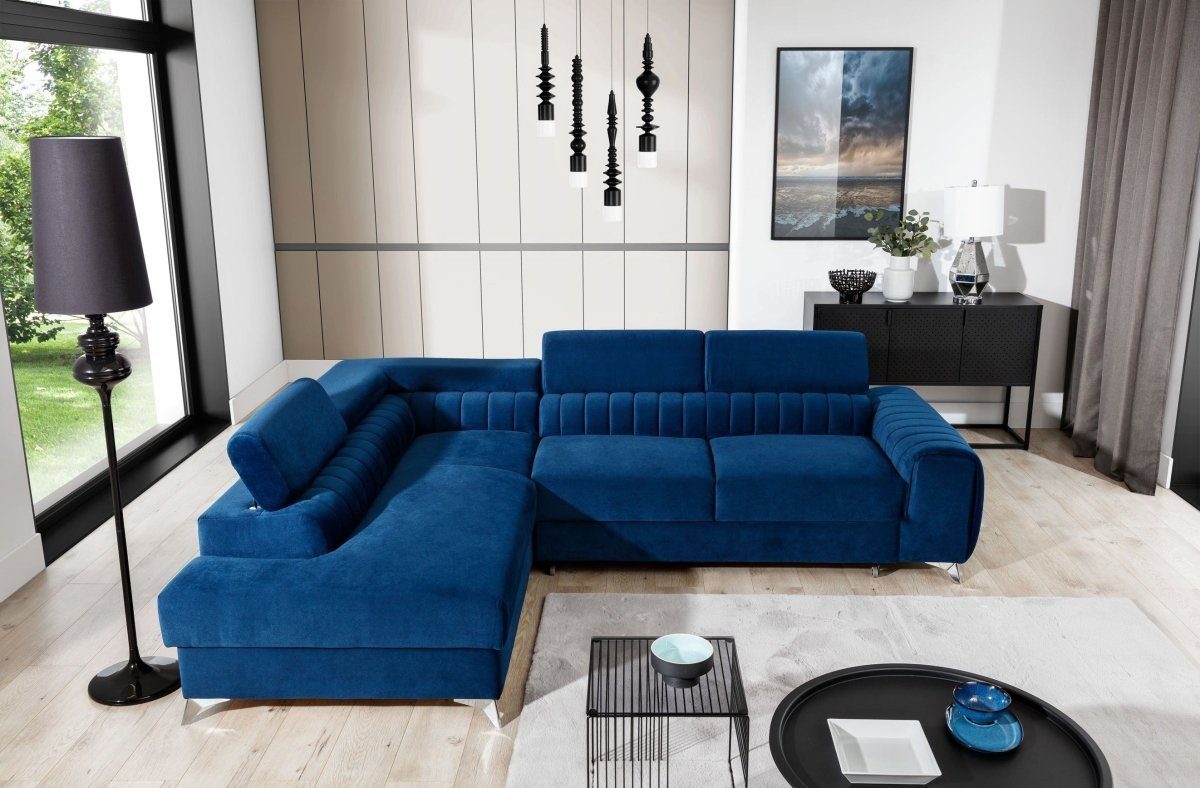 Luxusbetten24 Schlafsofa Designer Sofa Tirenni, mit Schlaf- und Klappfunktion