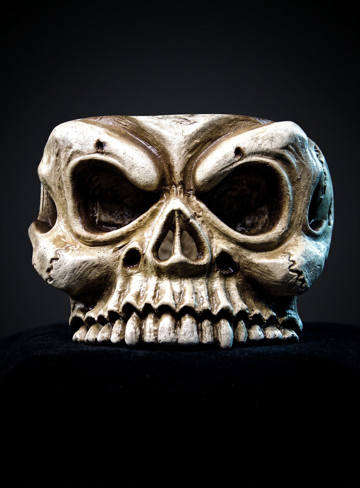 Ghoulish Productions Verkleidungsmaske Skelettschädel - Halloween Maske Herren Damen
