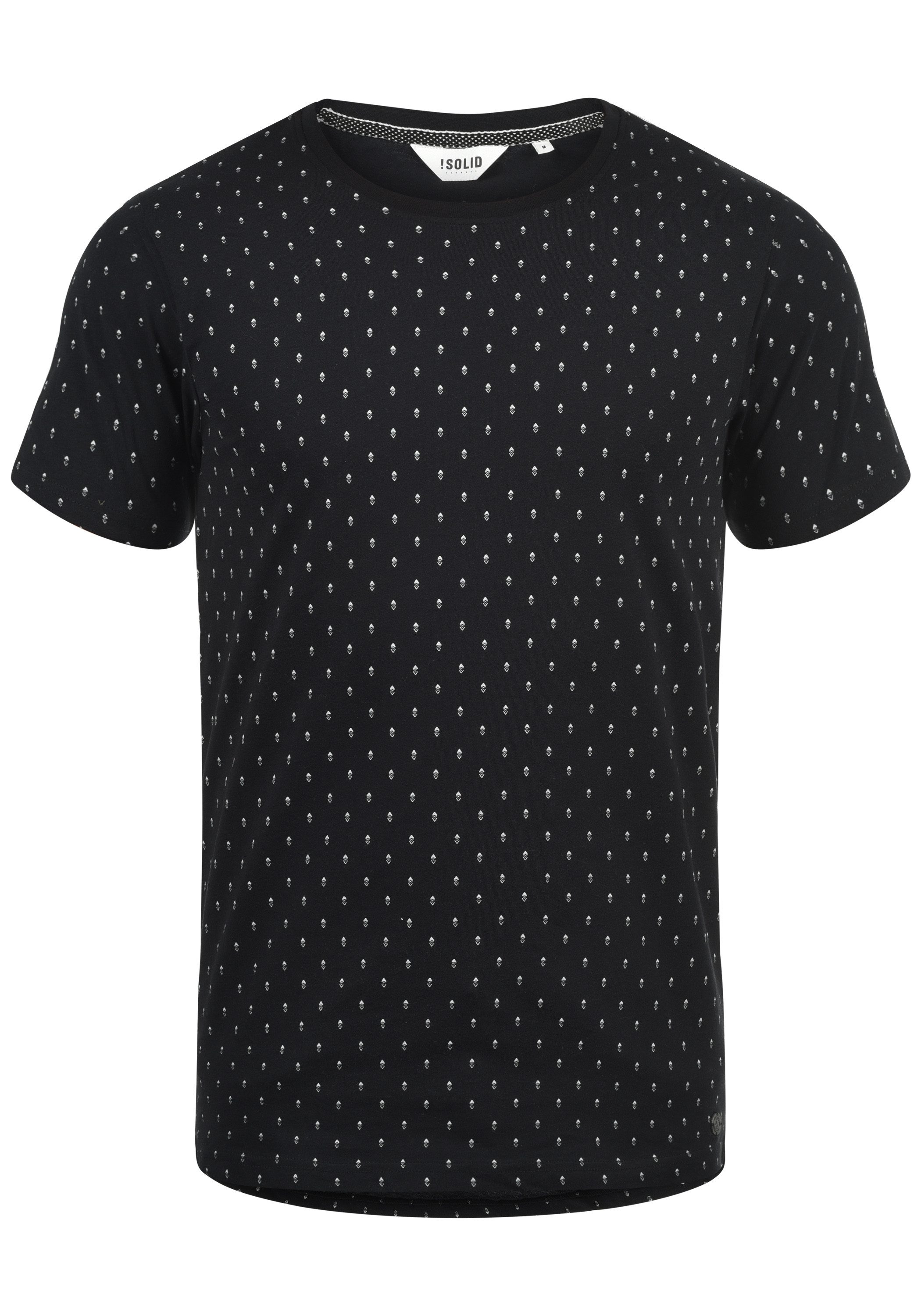 !Solid Rundhalsshirt SDAaron Kurzarmshirt mit All-Over günstig online kaufen