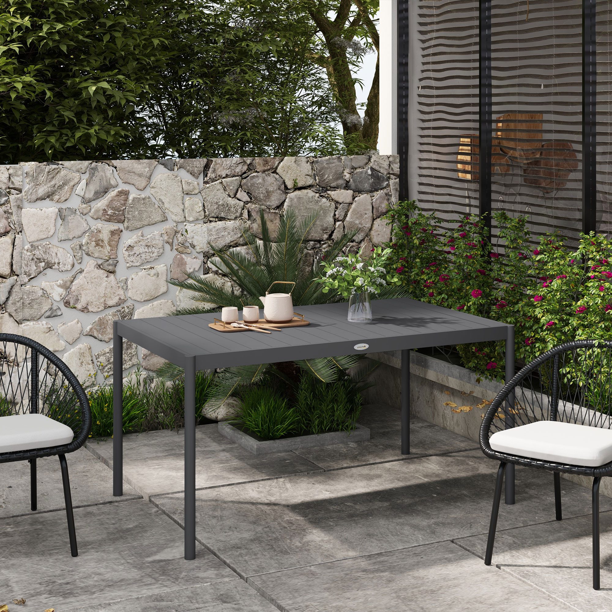 Outsunny Gartentisch Esstisch für 6 Personen günstig online kaufen