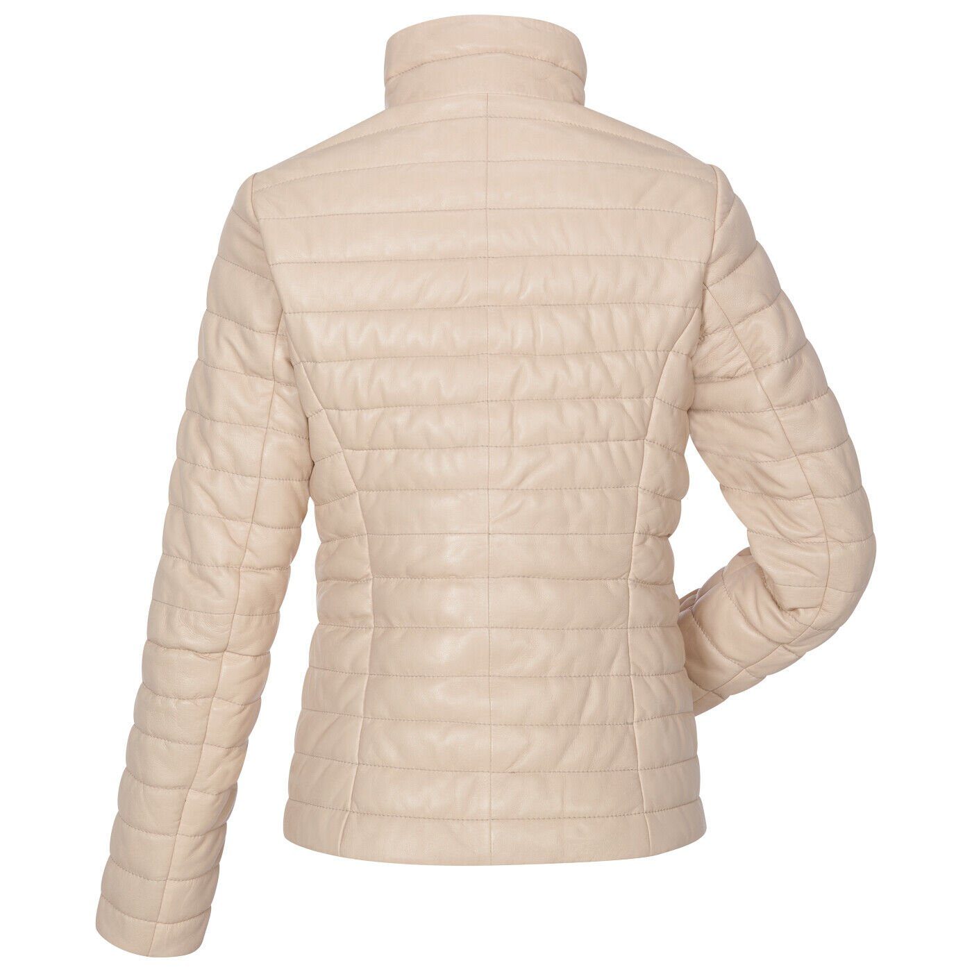 Creme aus Lederjacke Milestone Jalen Lederjacke gesteppte Lammleder