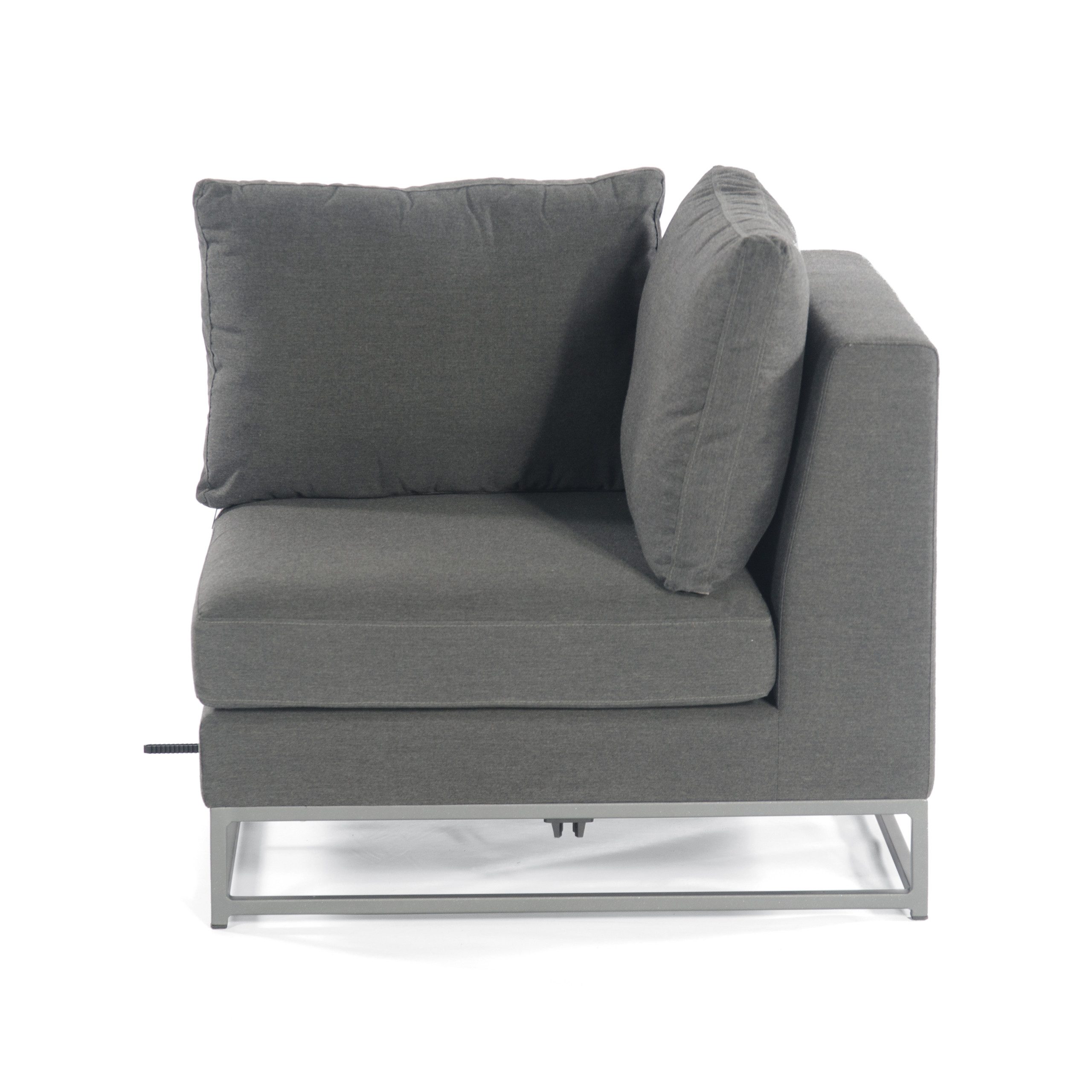 SonnenPartner Gartenlounge-Sessel Sonnenpartner Lounge-Eckmodul Unique Aluminium mit Kissen flanell