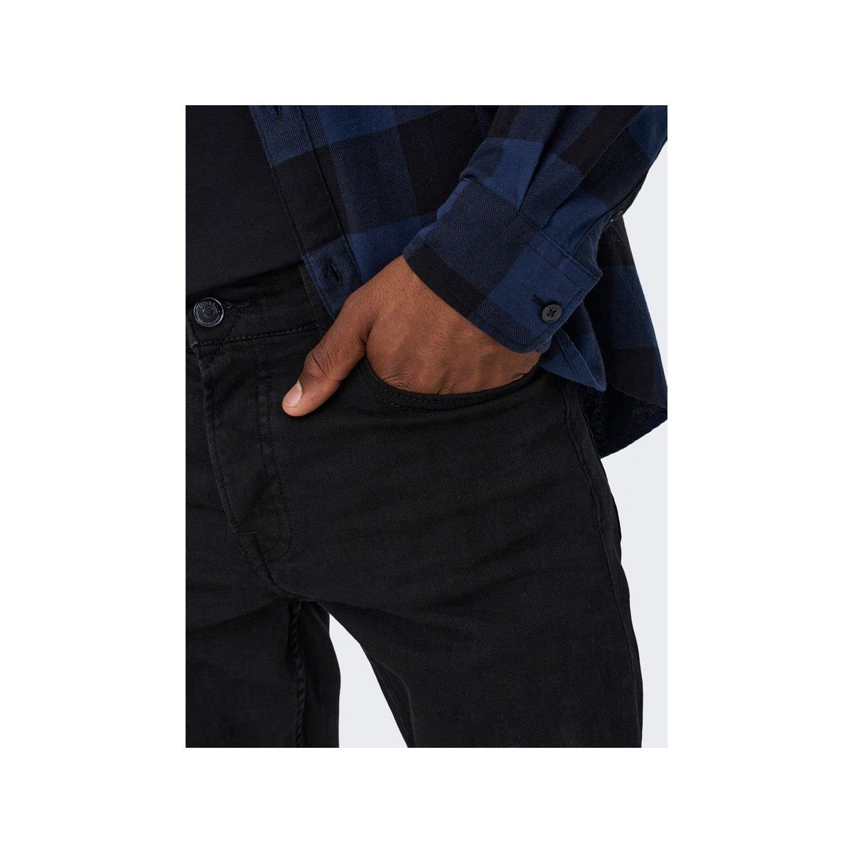 ONLY regular (1-tlg) schwarz fit Straight-Jeans