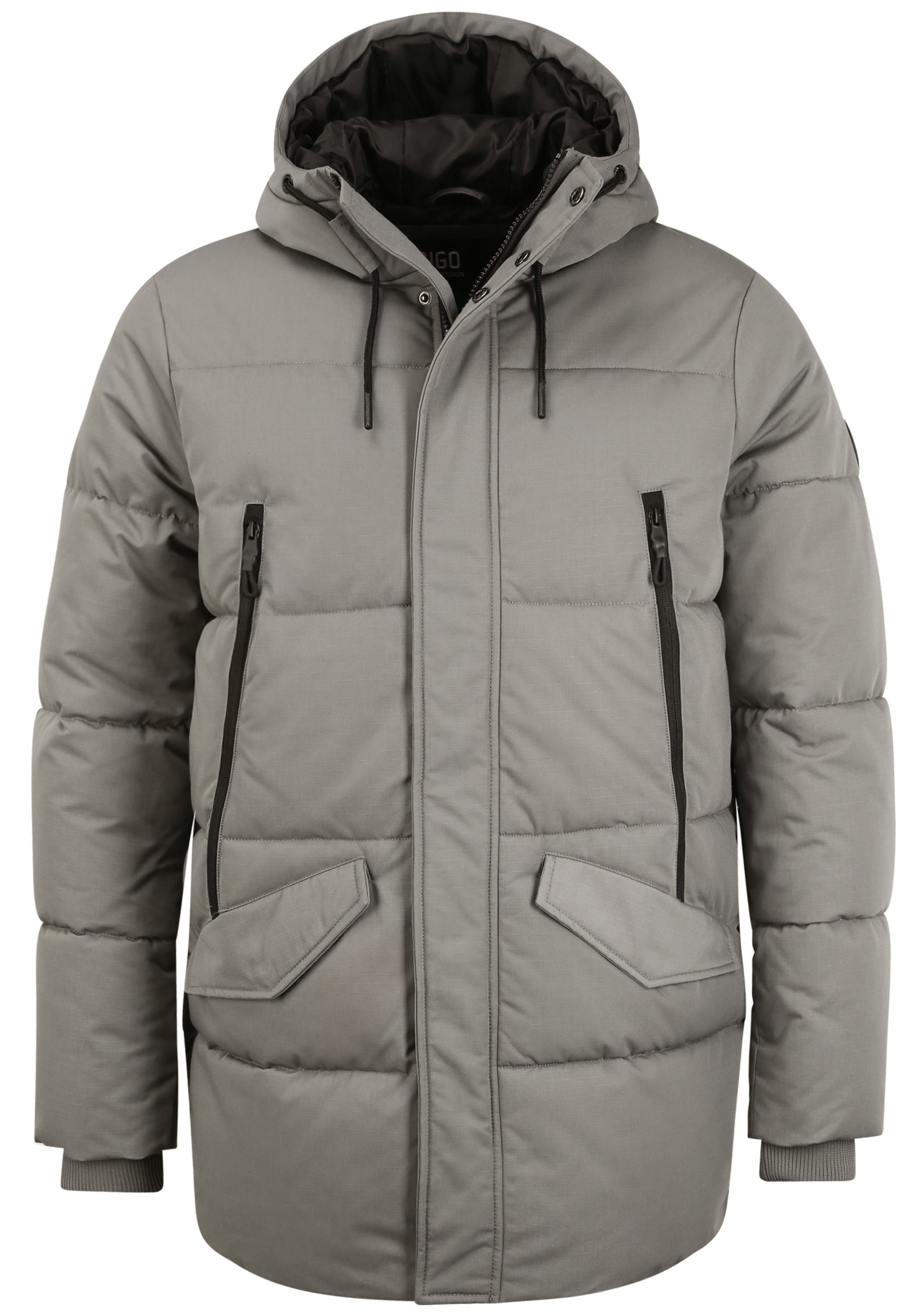 modische Kapuze IDCavert 902 Winterjacke Indicode Pewter Parka mit