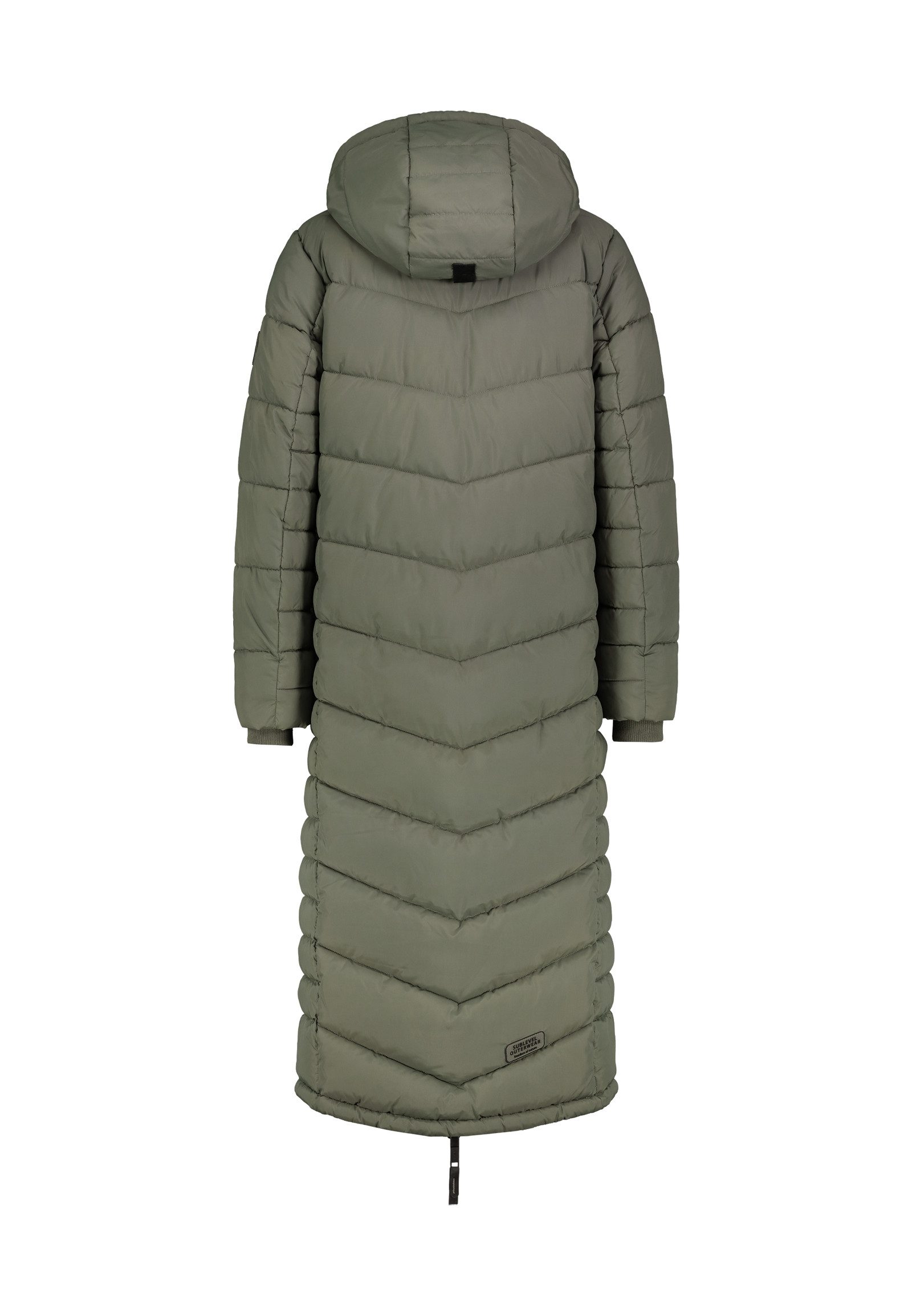 SUBLEVEL Wintermantel Damen Langer Steppmantel mit 2-Wege-Reißverschluss St günstig online kaufen