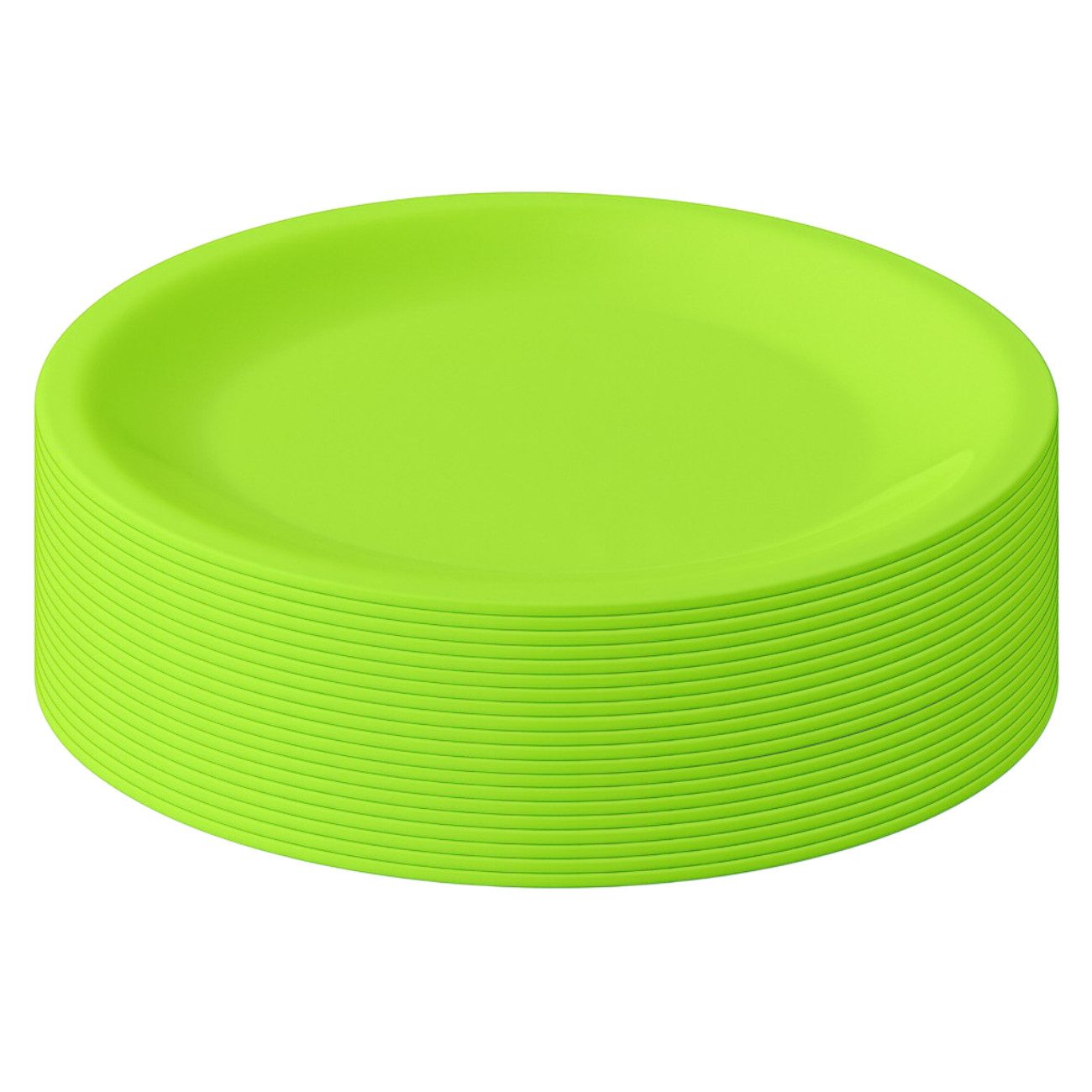 Engelland Plastikteller Wiederverwendbare Kunststoffteller, flach, BPA-frei, Ø 23,5 cm, (20 St), bruchfest, Mehrweg, mikrowellen- & spülmaschinenfest, Camping, Party