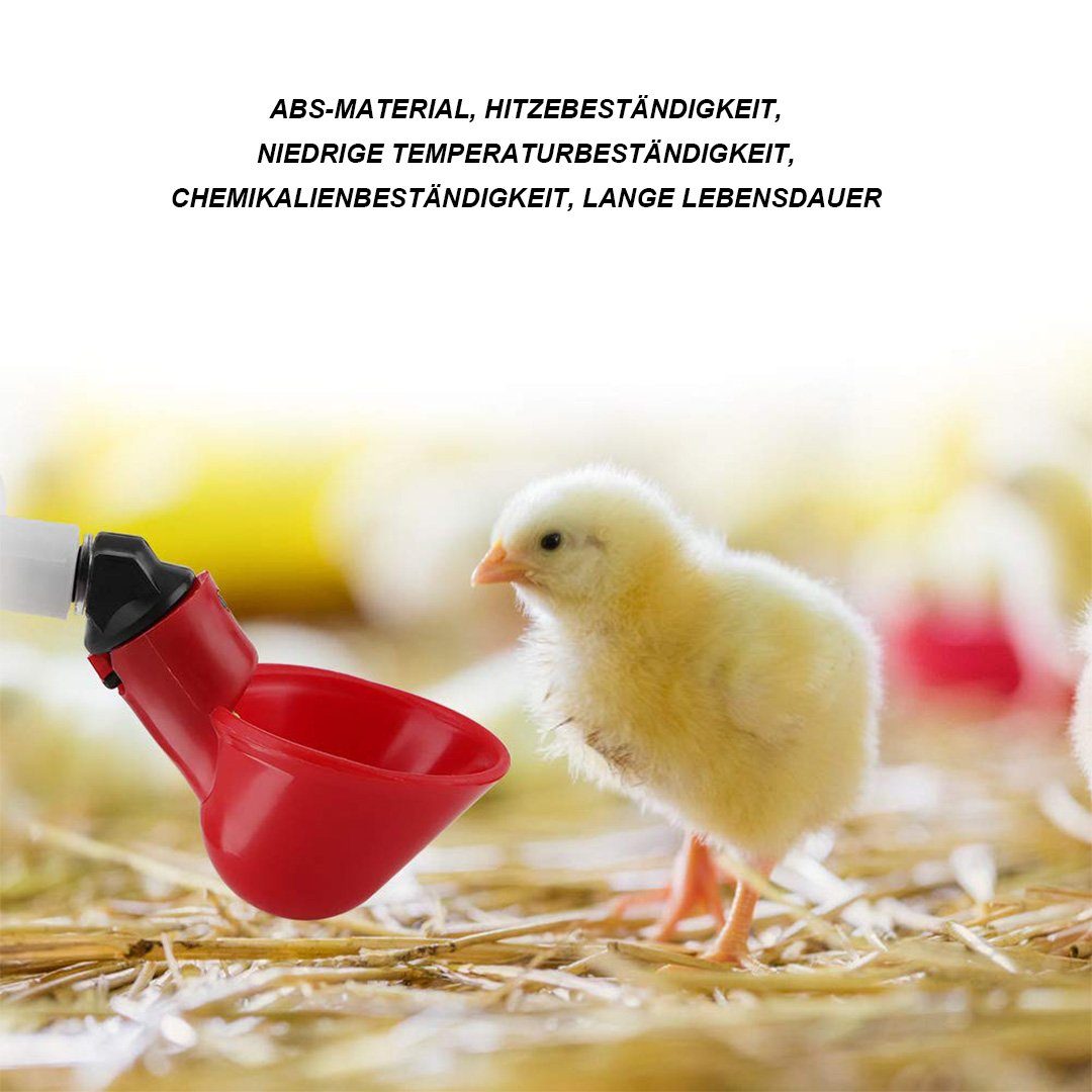 Tube Diameter 20mm Geflügeltränken mit automatischer Füllung für Vogel Wachtel Taube Huhn Henne Geflügel Trinker Tassen Kunststoff Brunnen 5 Stücke Automatisches Huhn Wasserschale 