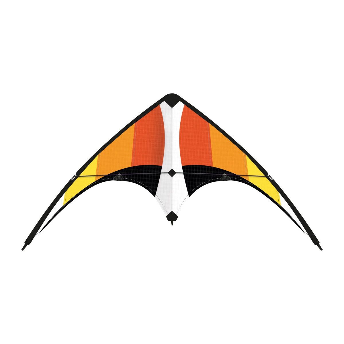 Paul Günther Flug-Drache Sportlenkdrachen Fire Loop für Anfänger 100x56cm 25-50km/h