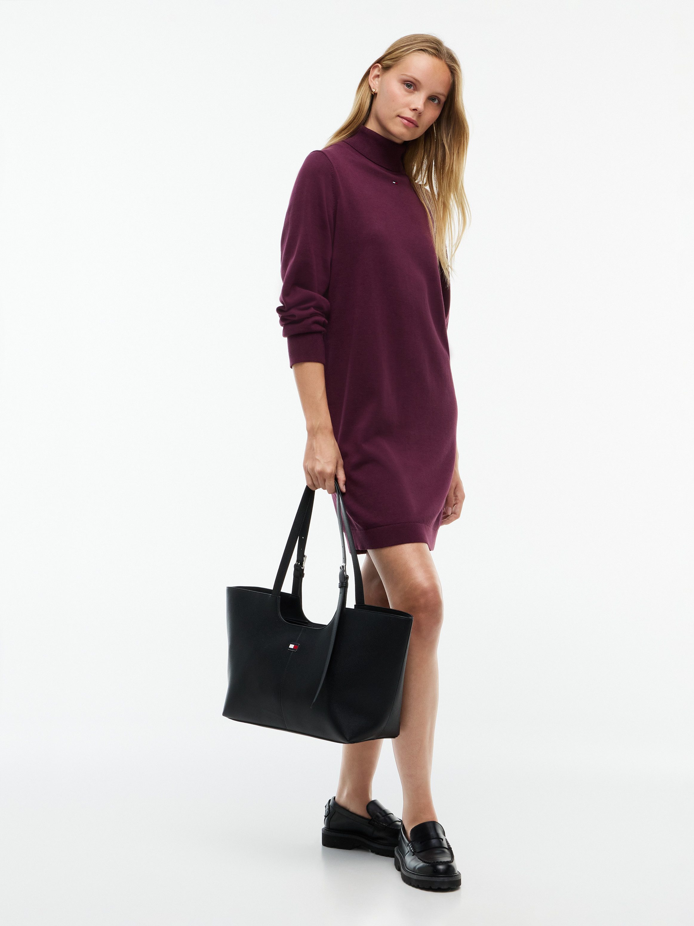 Tommy Jeans Sweatkleid TJW ESS TURTLENECK SWEATER DRESS Baumwolle