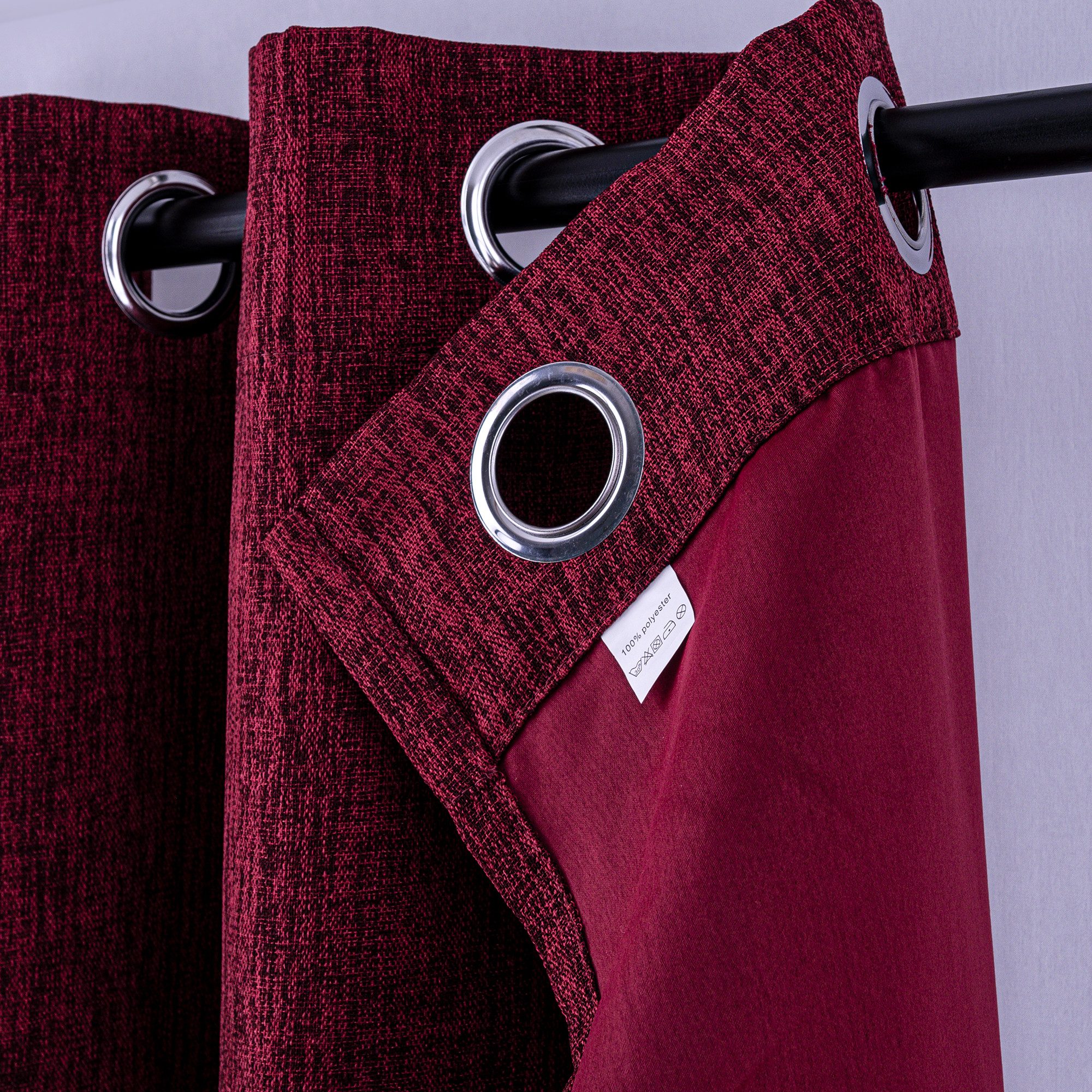 Brilliant Gardine / Grobgewebt / Bordeaux / Öse / 140x245cm / Blickdicht / günstig online kaufen