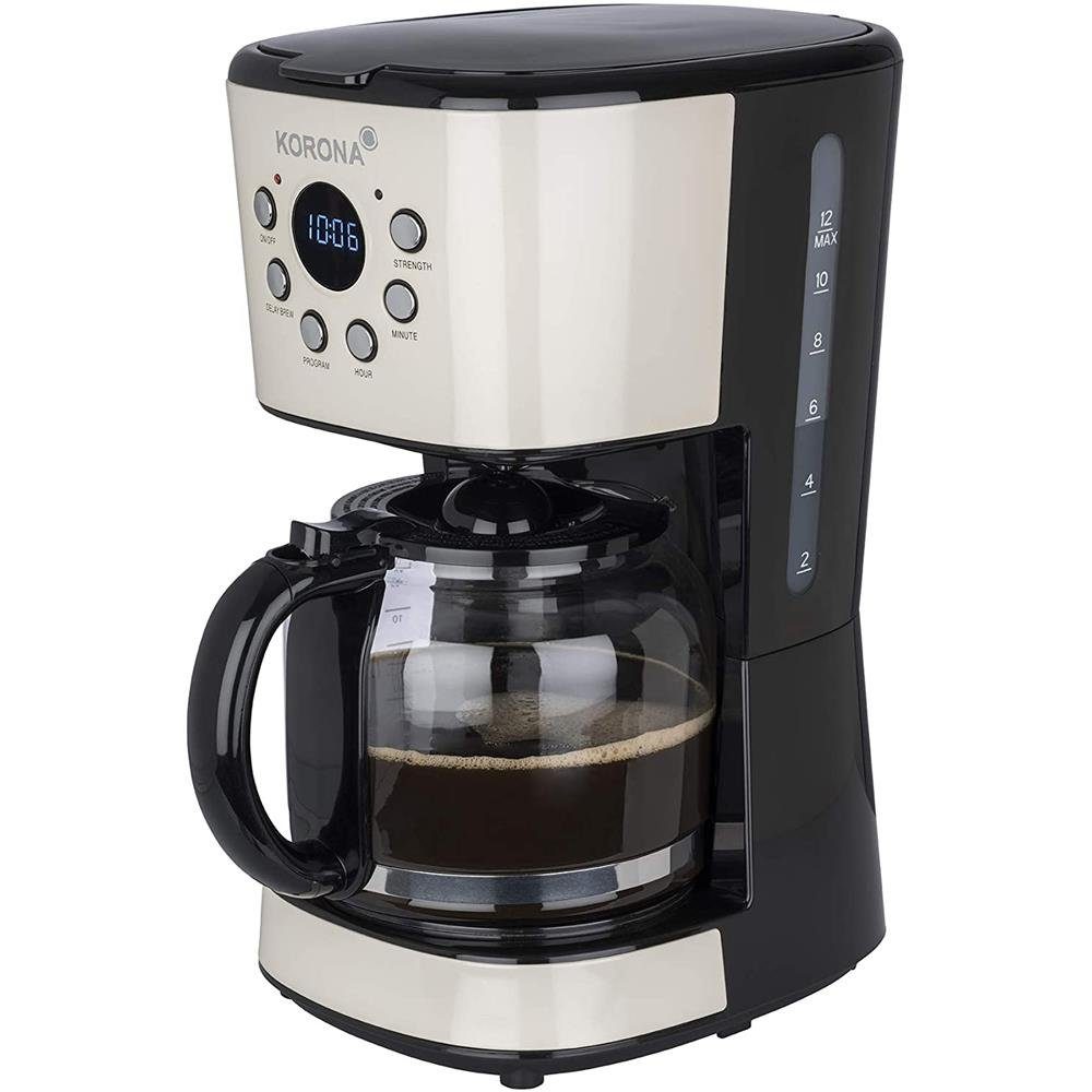 KORONA Filterkaffeemaschine Retro Kaffeemaschine, Vintage Design  Kaffeemaschine / Kaffeeautomat, Timer, 900 Watt, 1,5 L, LCD Anzeige /  Display, Permanentfilter, Creme (10666) online kaufen | OTTO