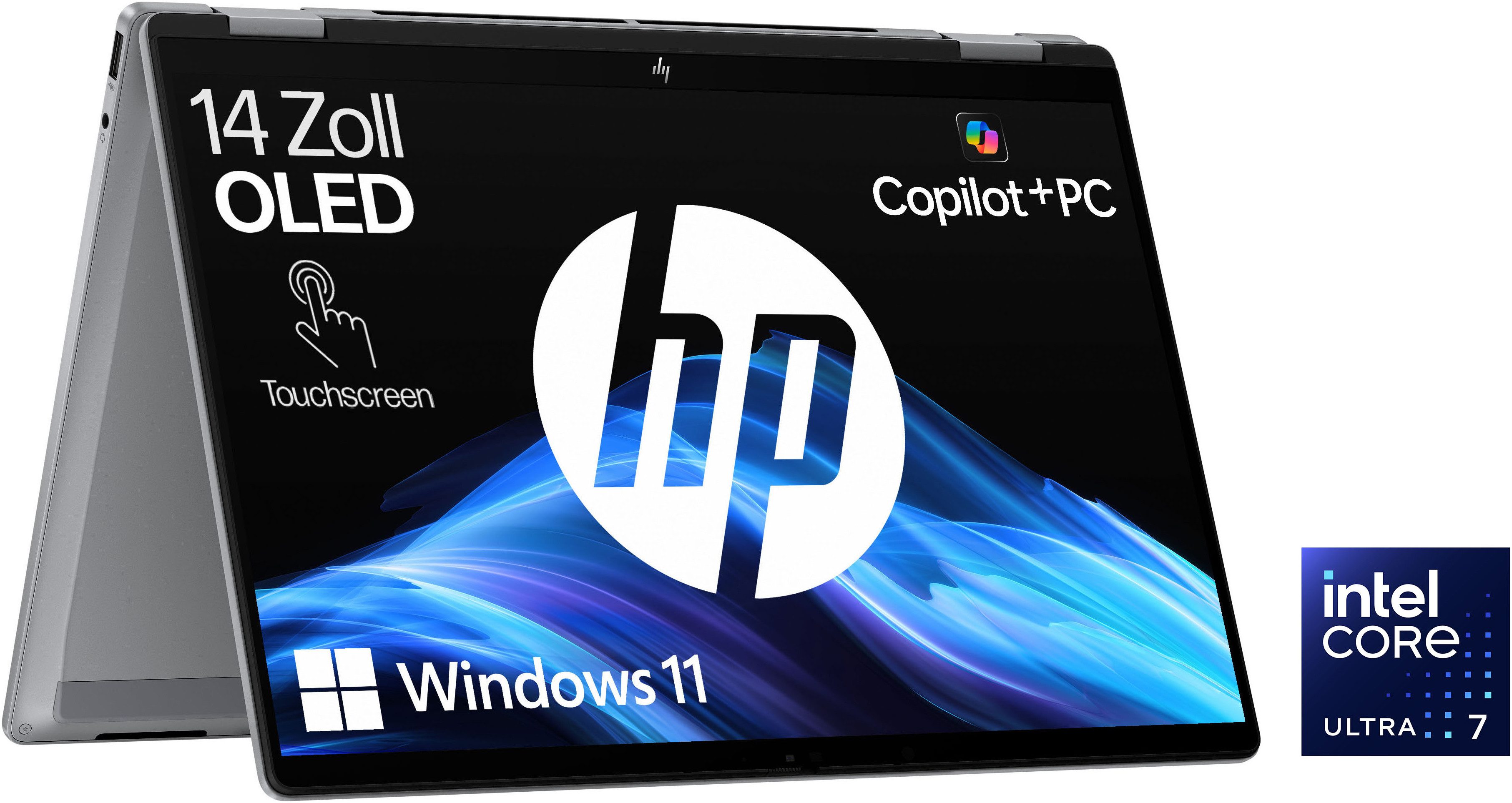 HP OmniBook X Flip 14-fm0272ng Convertible Notebook (35,6 cm/14 Zoll, Intel Core Ultra 7 256V, ARC 140V, 512 GB SSD)