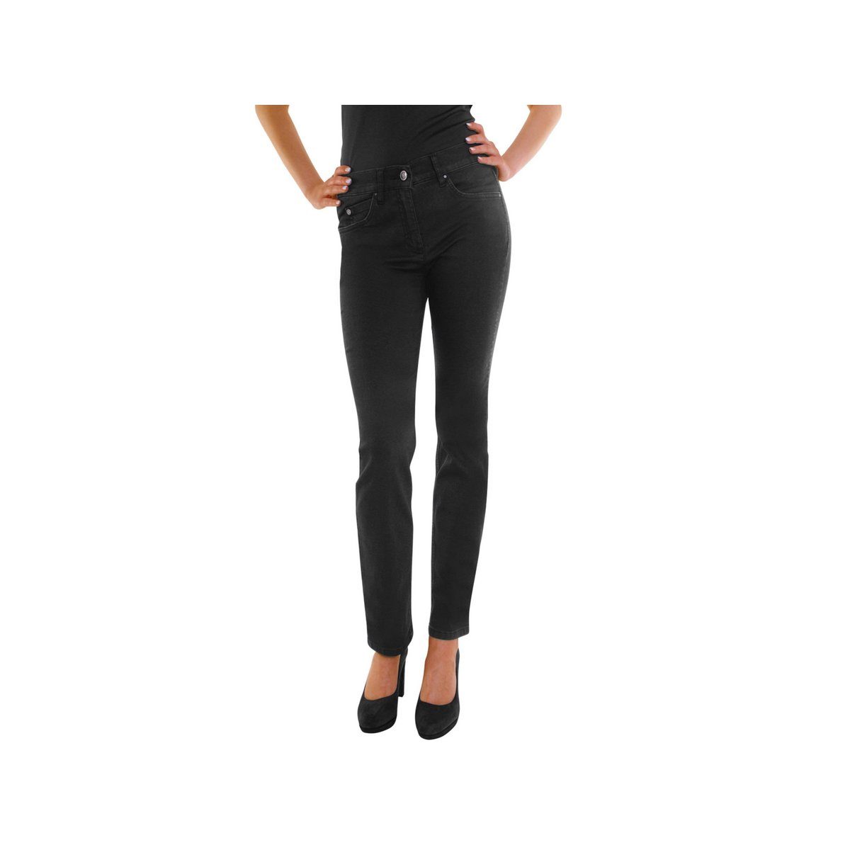 Zerres (1-tlg) schwarz 5-Pocket-Jeans