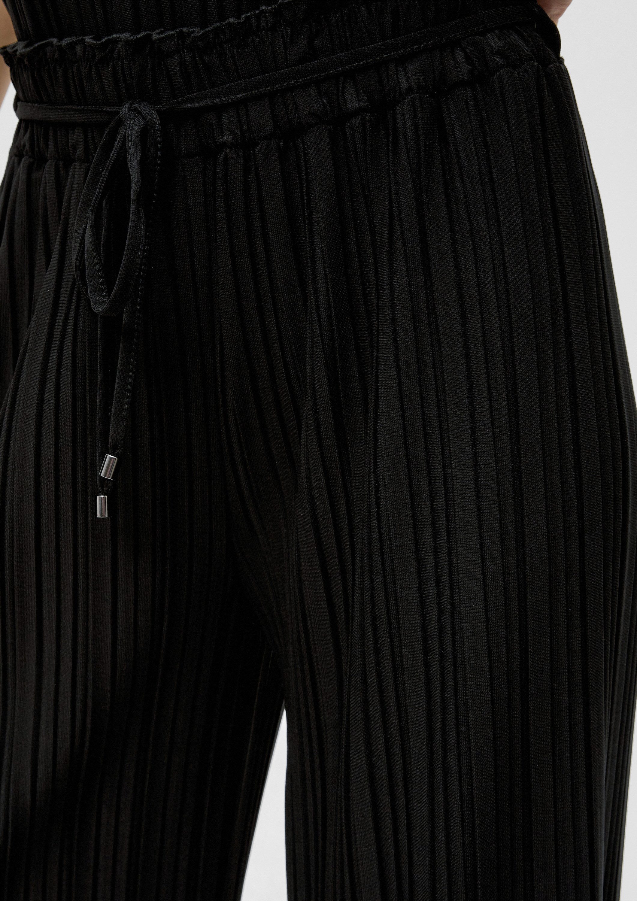s.Oliver Culotte Hose Plissierte Hose mit Wide Leg