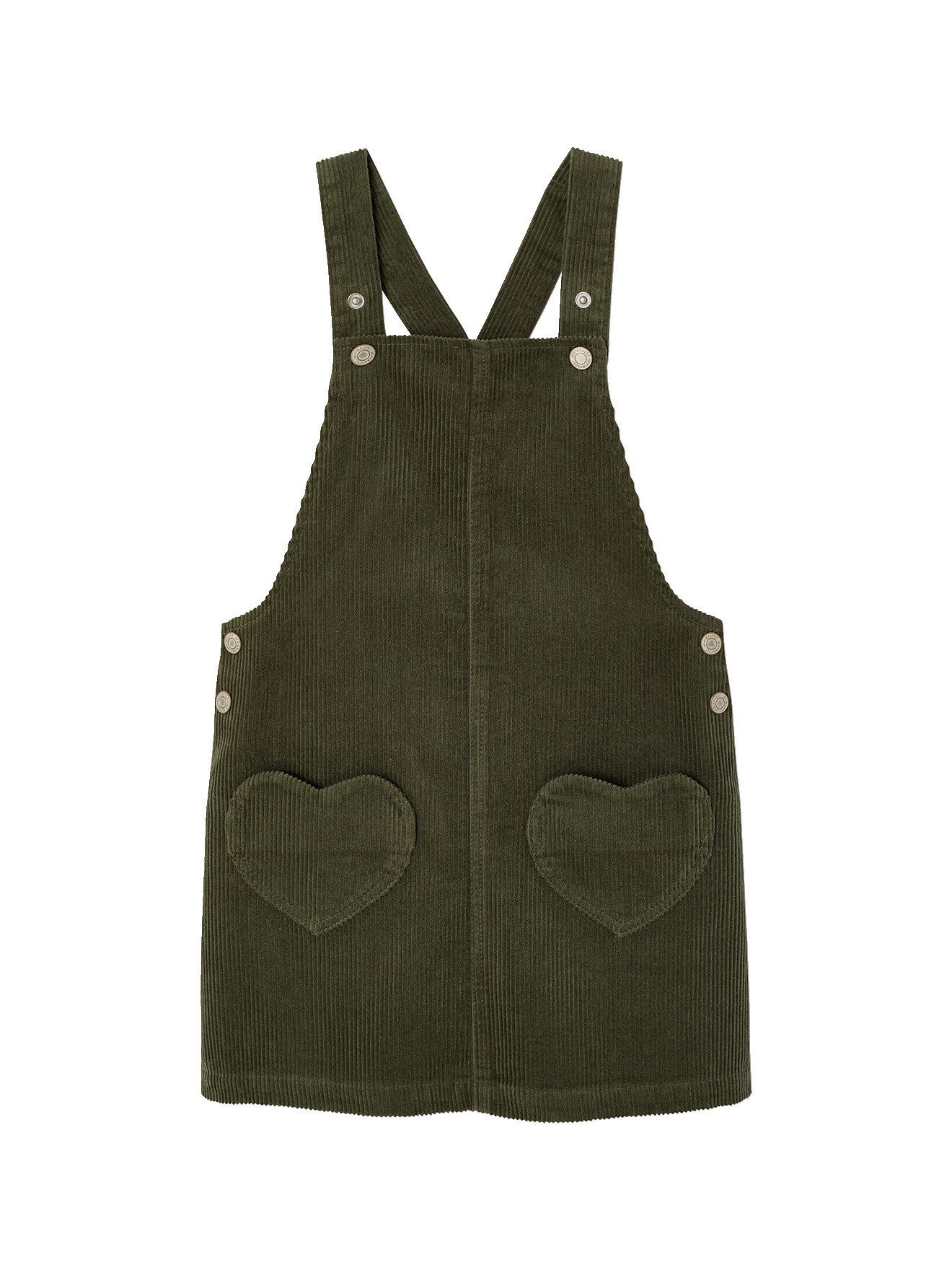 vertbaudet Latzkleid Latzkleid aus Cord mit Herz-Taschen Mädchen