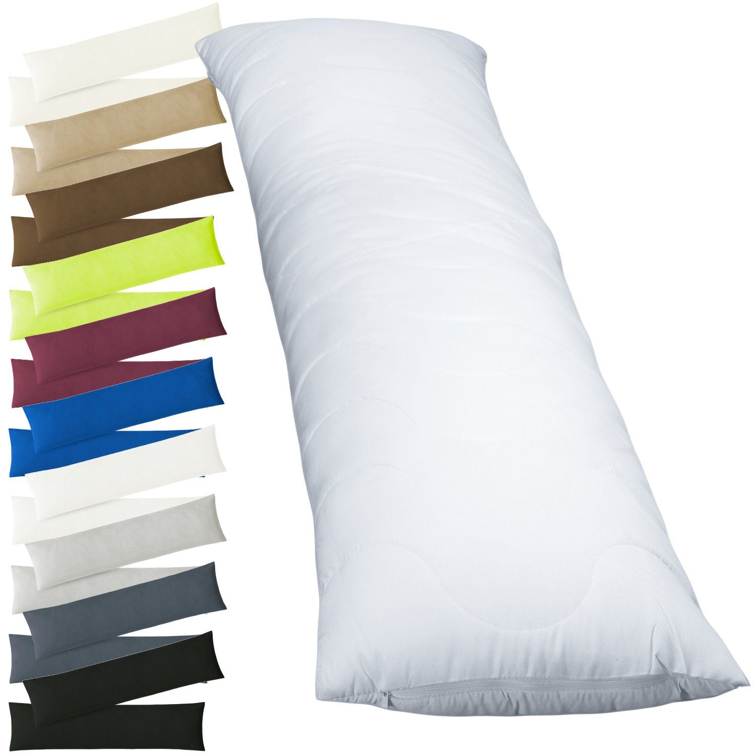 EXKLUSIV HEIMTEXTIL Подушки 2 Подушкиbezüge 40x80 cm oder 40x145 cm inkl. 1 Füllkissen Seitenschläf