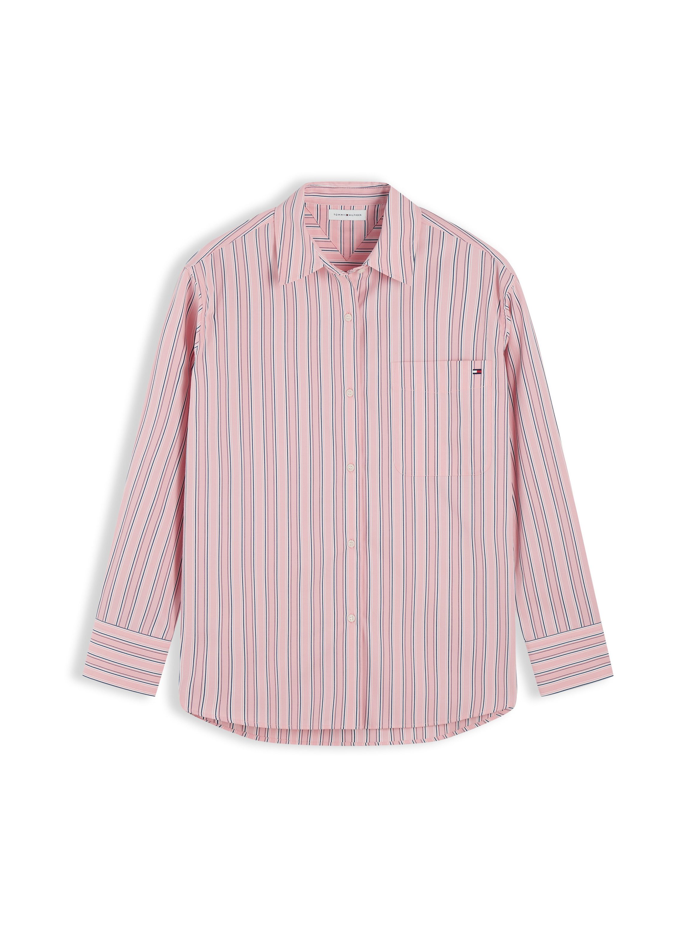 Tommy Hilfiger Langarmbluse ESS POPLIN EASY FIT SHIRT Baumwolle – Bild 5 von 5