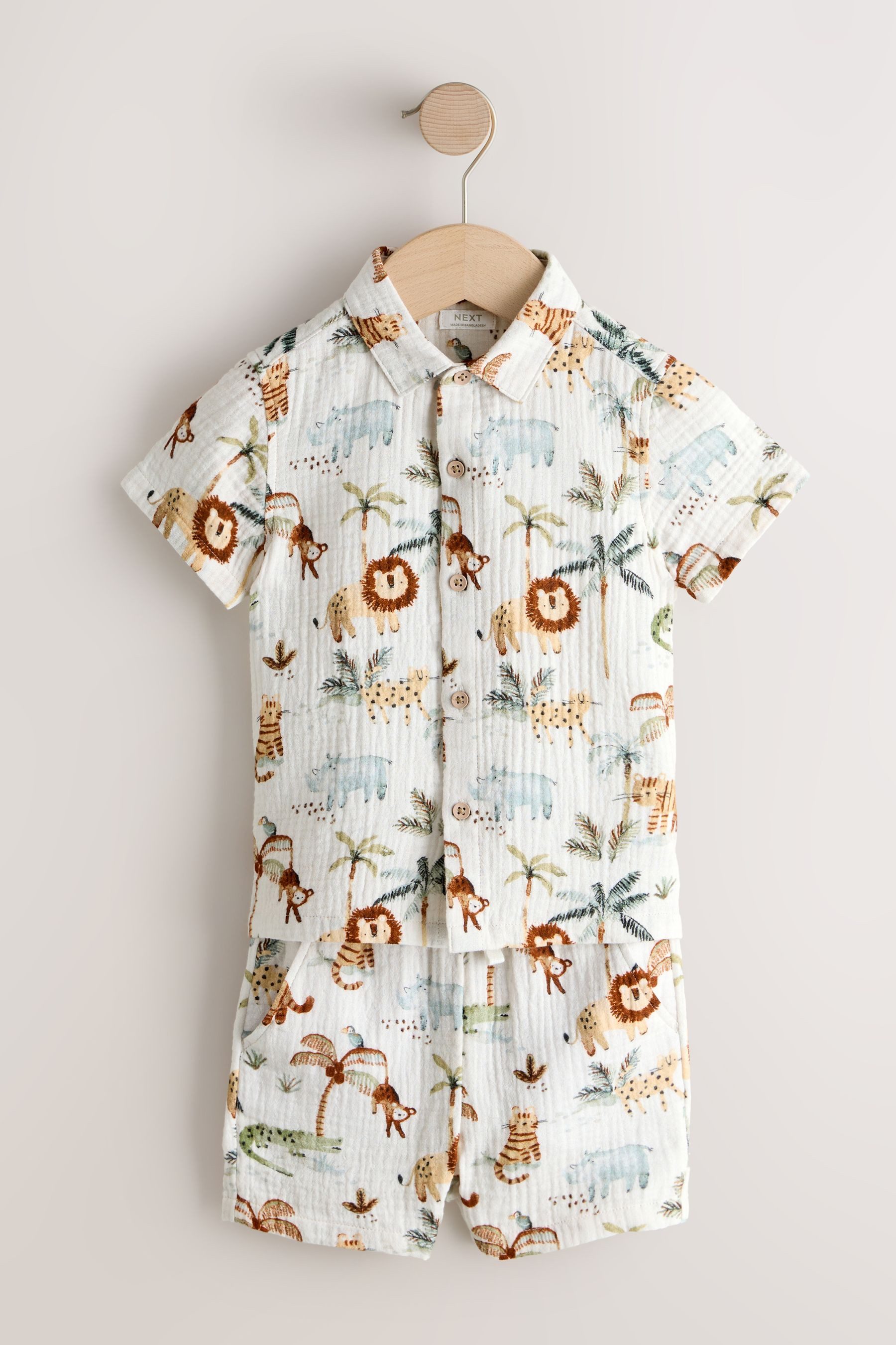 Shirt & Shorts Doppellagiges Kurzarmhemd und Shorts im Set